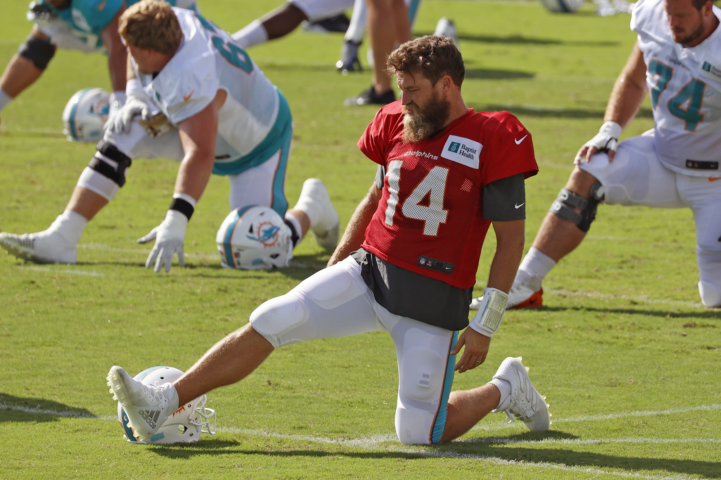 Ryan Fitzpatrick will be facing the Patriots again on Sunday.
