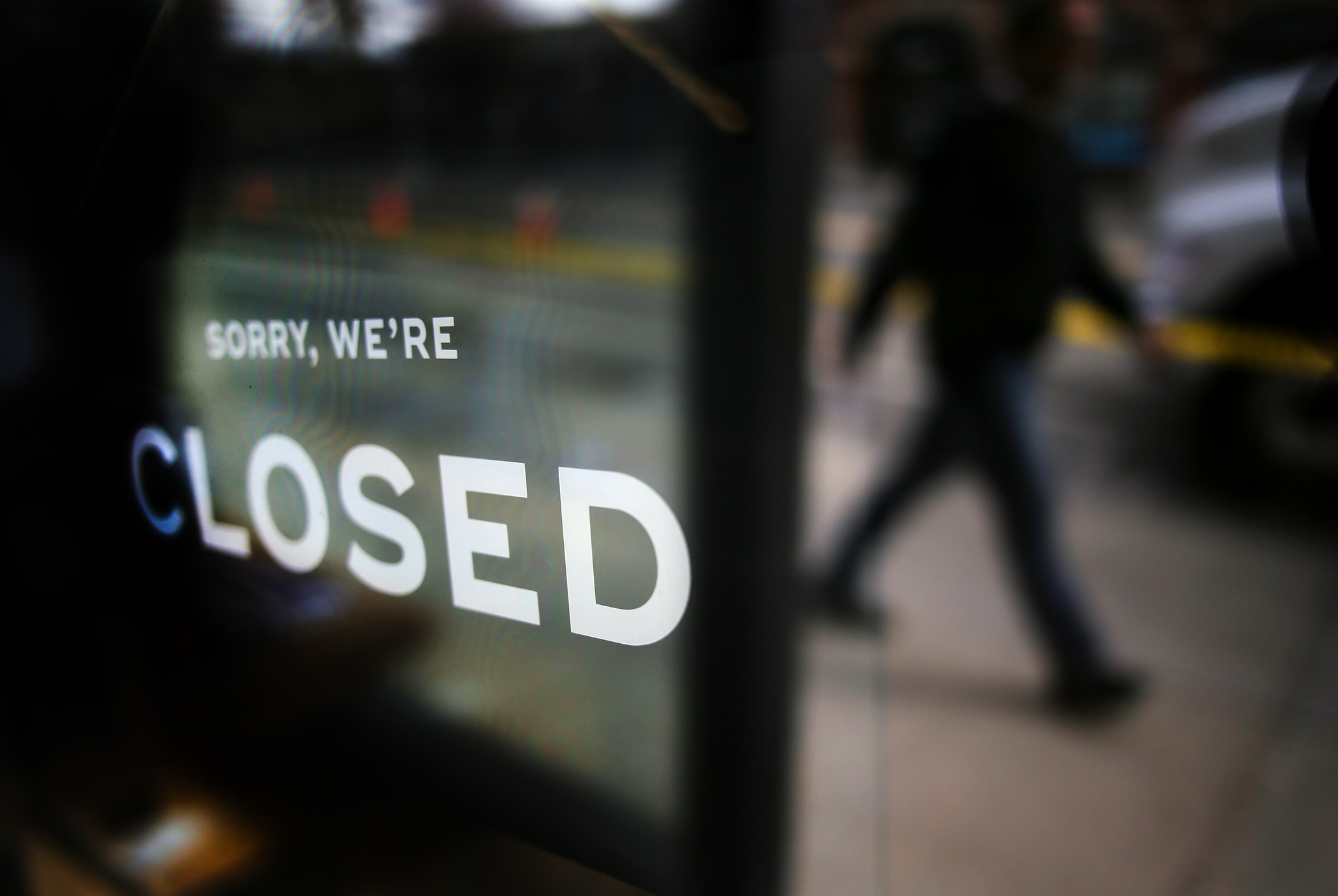 Brookline, MA - 03/24/20 - Many stores were closed during the COVID-19 coronavirus crisis in Coolidge Corner. (Lane Turner/Globe Staff) 