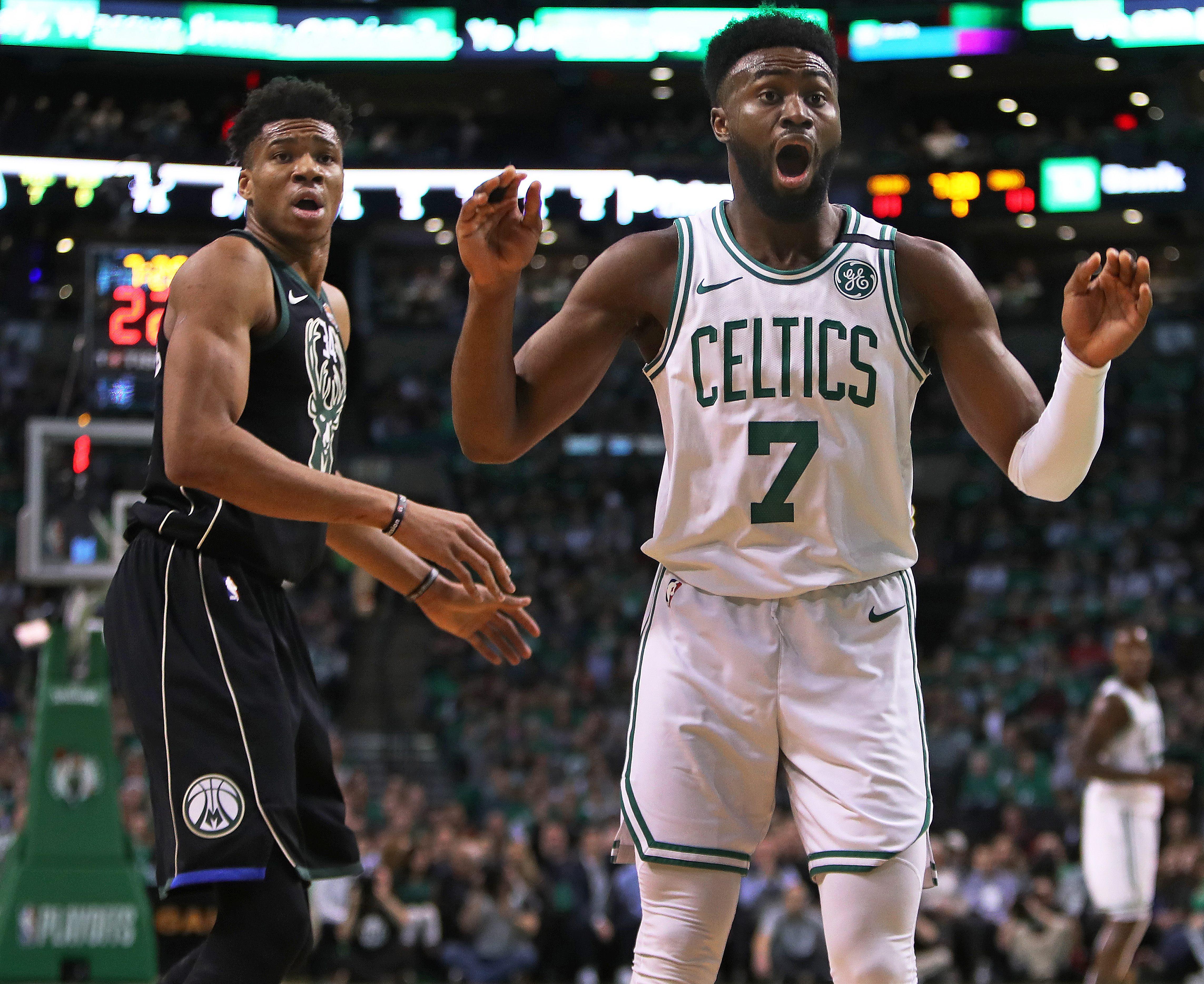 Jaylen Brown and the Celtics will open the season against two-time MVP Giannis Antetokounmpo and the Bucks on Dec. 23.
