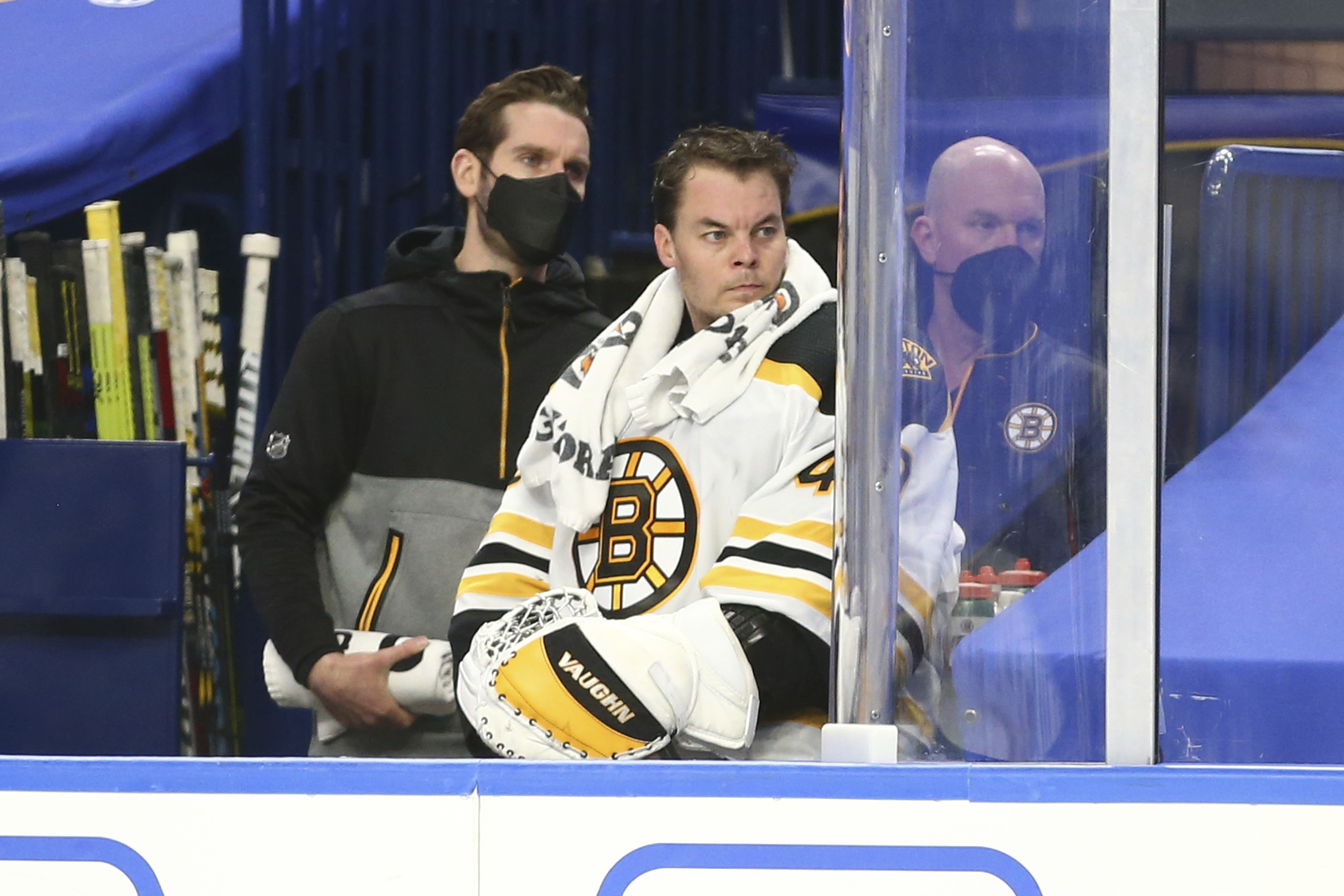 Tuukka Rask stopped just 24 of 28 shots in the first two periods on Friday.
