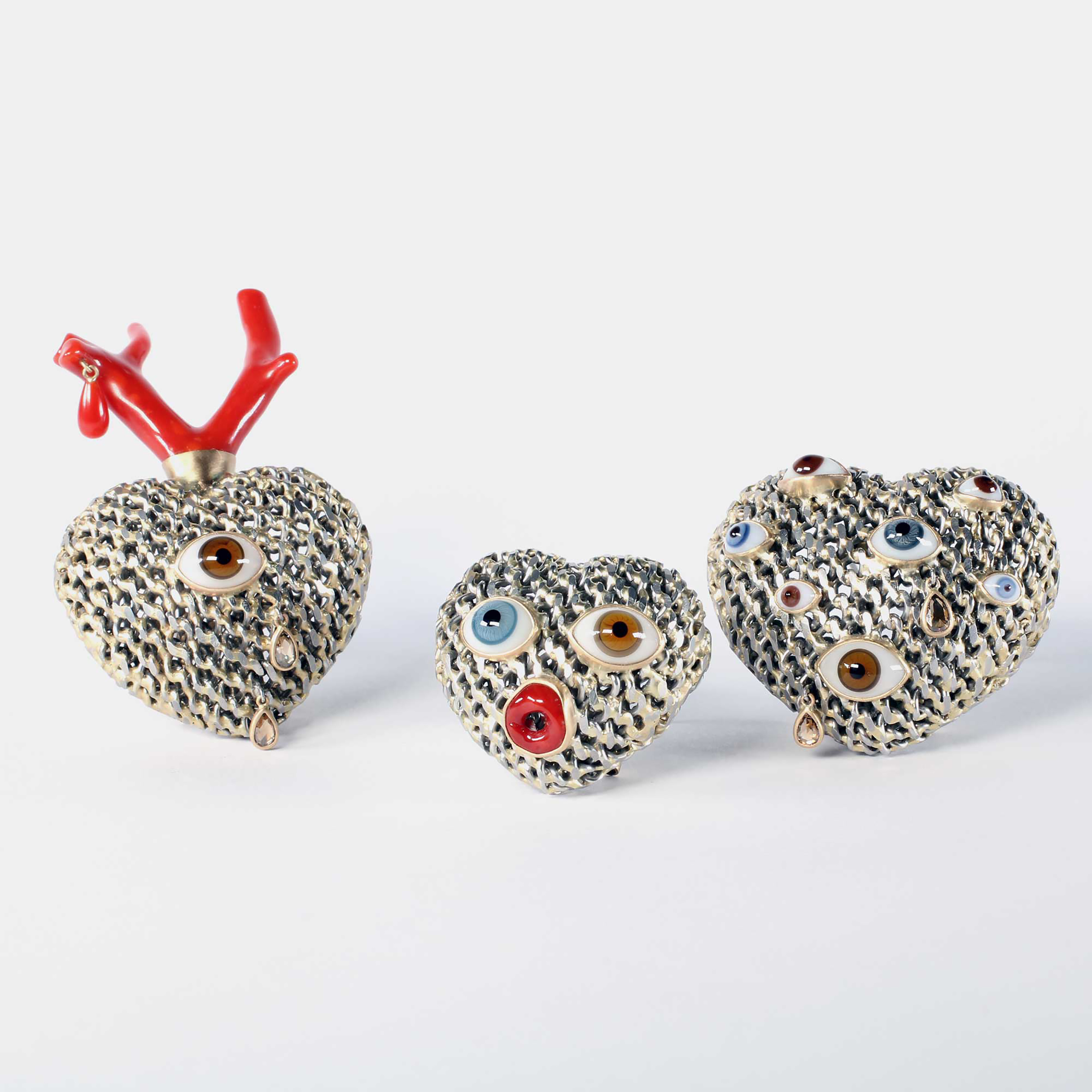 Works by Lola Brooks in "Story of the Eye: A Subculture of Ornamental Oddities" at Sienna Patti Contemporary.