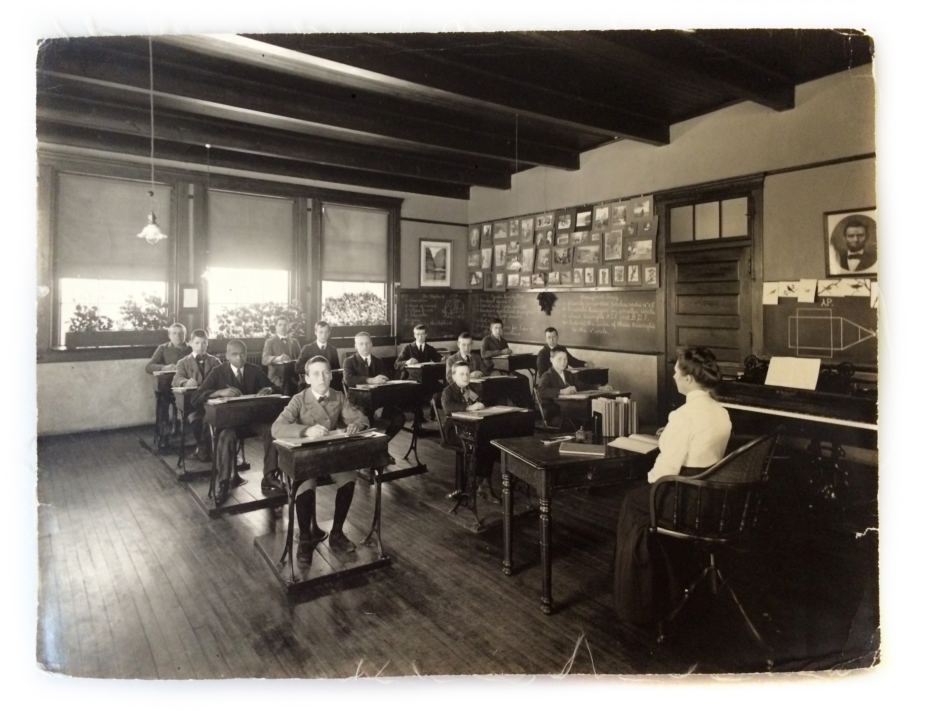 A classroom at the Fernald School in Waltham in the 1890's.