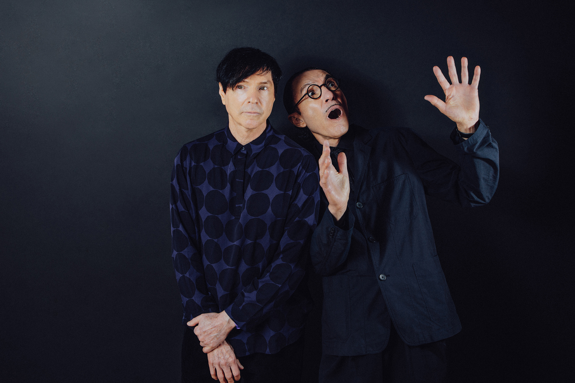 Russell, left, and Ron Mael of the band Sparks are the subject of Edgar Wright's documentary "The Sparks Brothers."