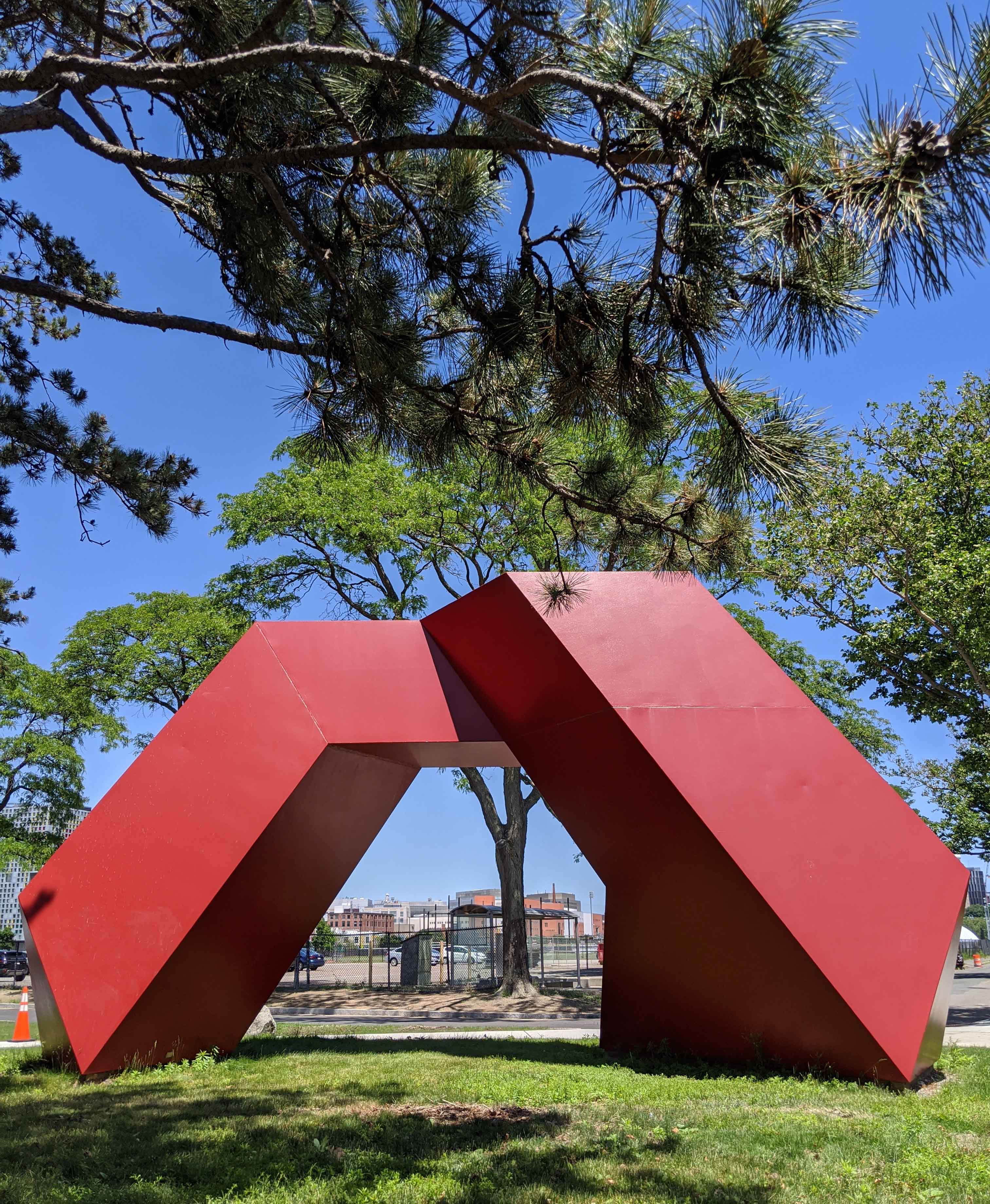 Tony Smith's 'For Marjorie' (1961) on the MIT campus seems to change shape and frame a sequence of landscapes as you walk around.