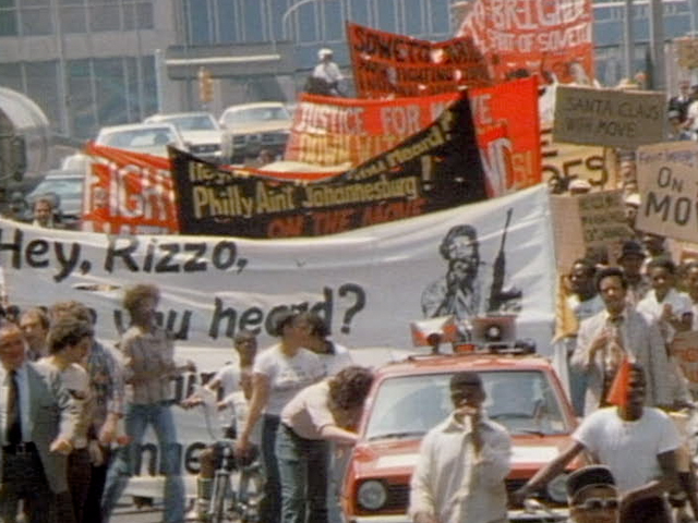 A demonstration against police brutality in Philadelphia, from "Black and Blue."