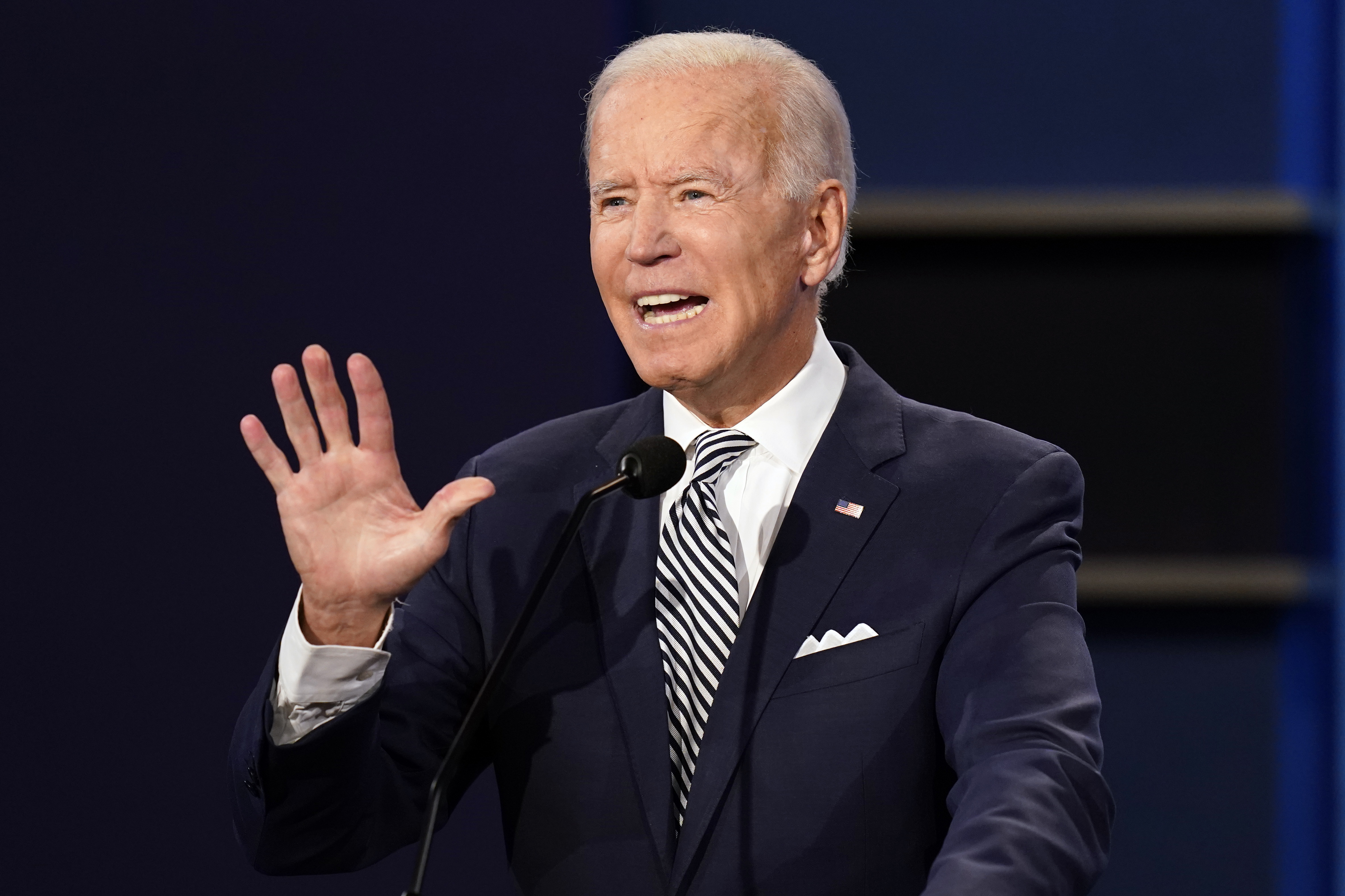 Former vice president Joe Biden during the debate.