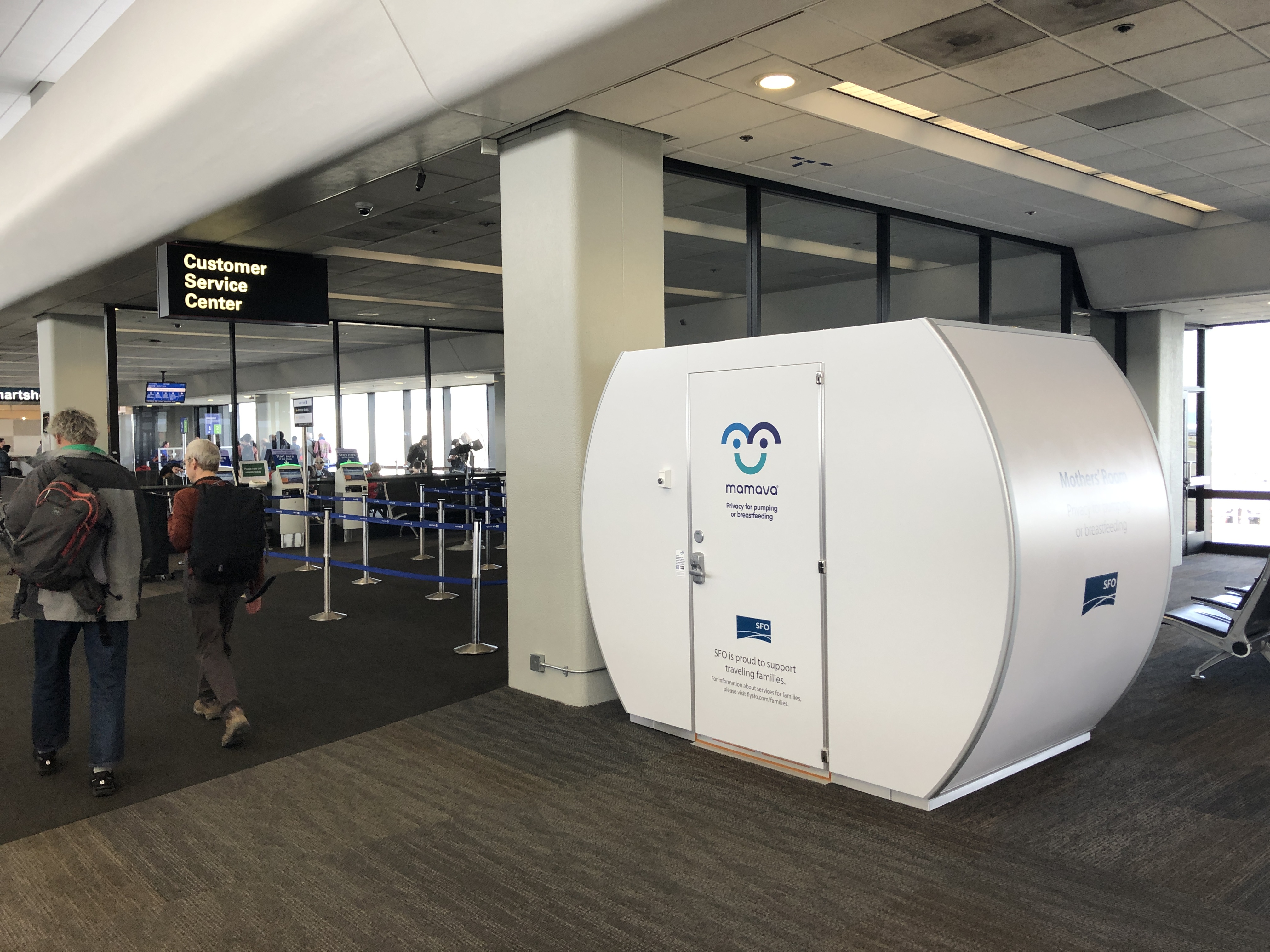 Mamava’s free app offers tips and info for traveling mothers and shows the location of thousands of private lactation spaces across the country (including breastfeeding pods in 60 US airports).