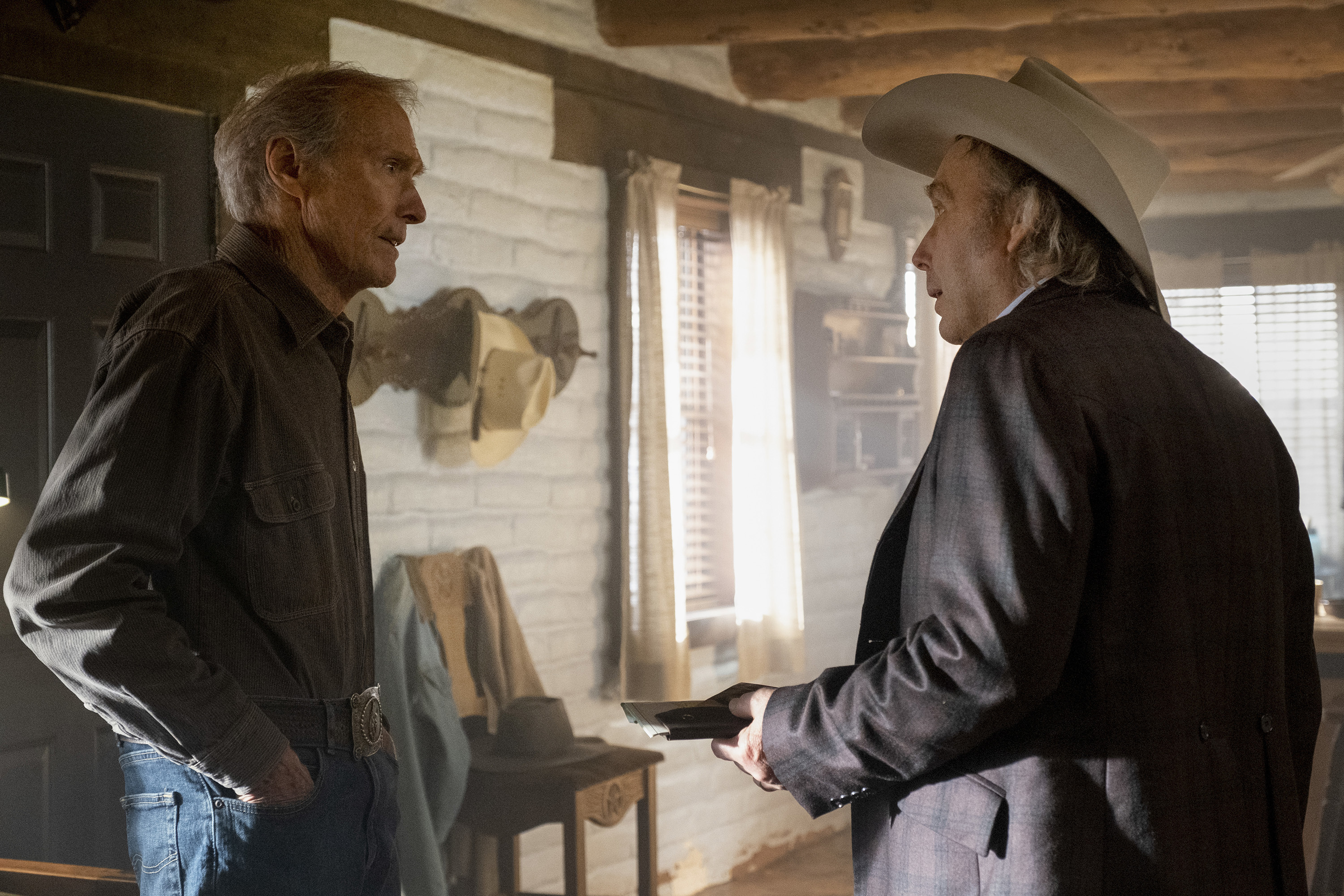 Clint Eastwood (left) and Dwight Yoakam in "Cry Macho."