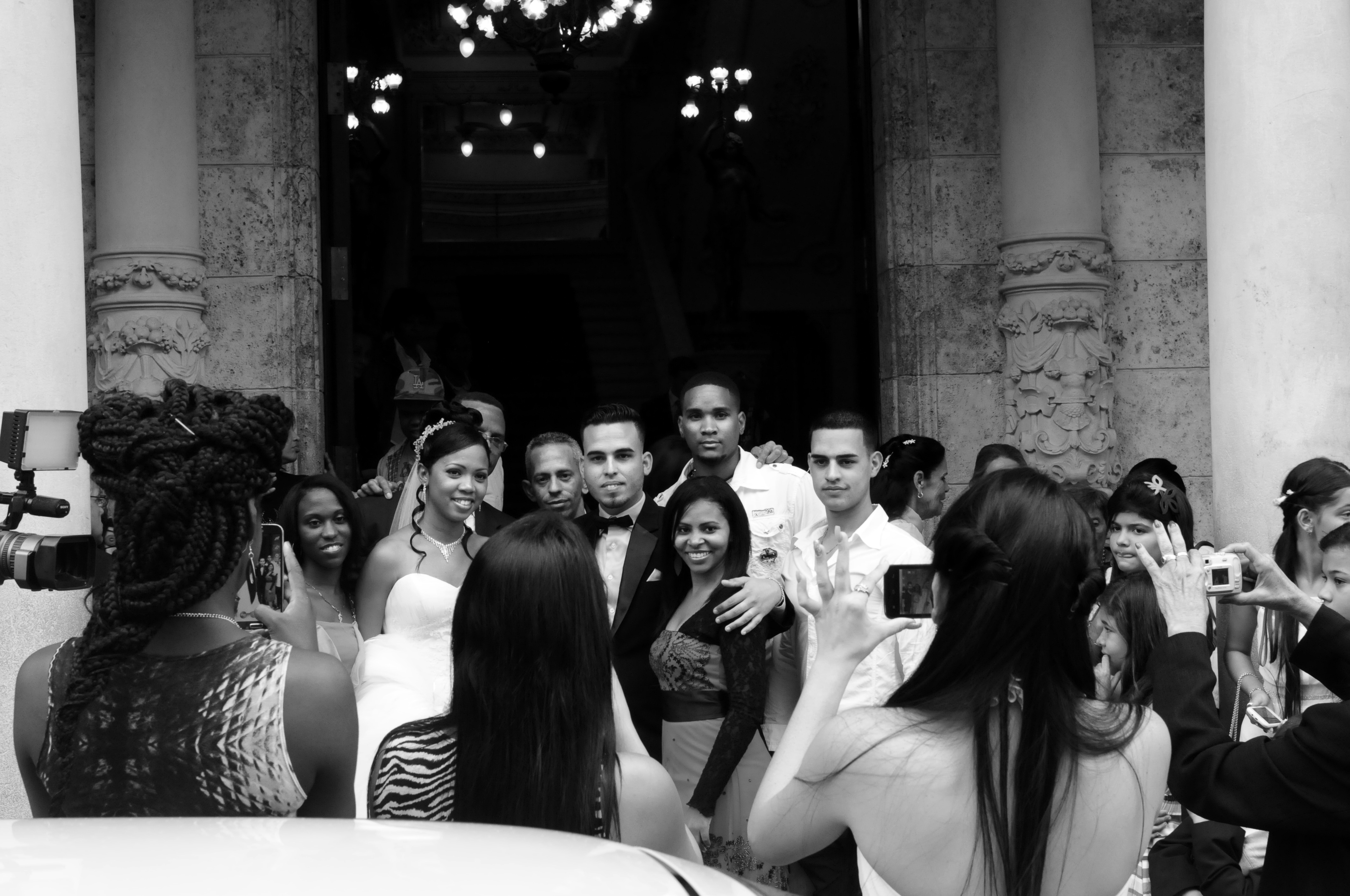 Wedding on Paseo del Prada in Havana.