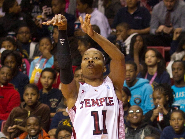 Roxbury's Shey Peddy during her time at Temple.