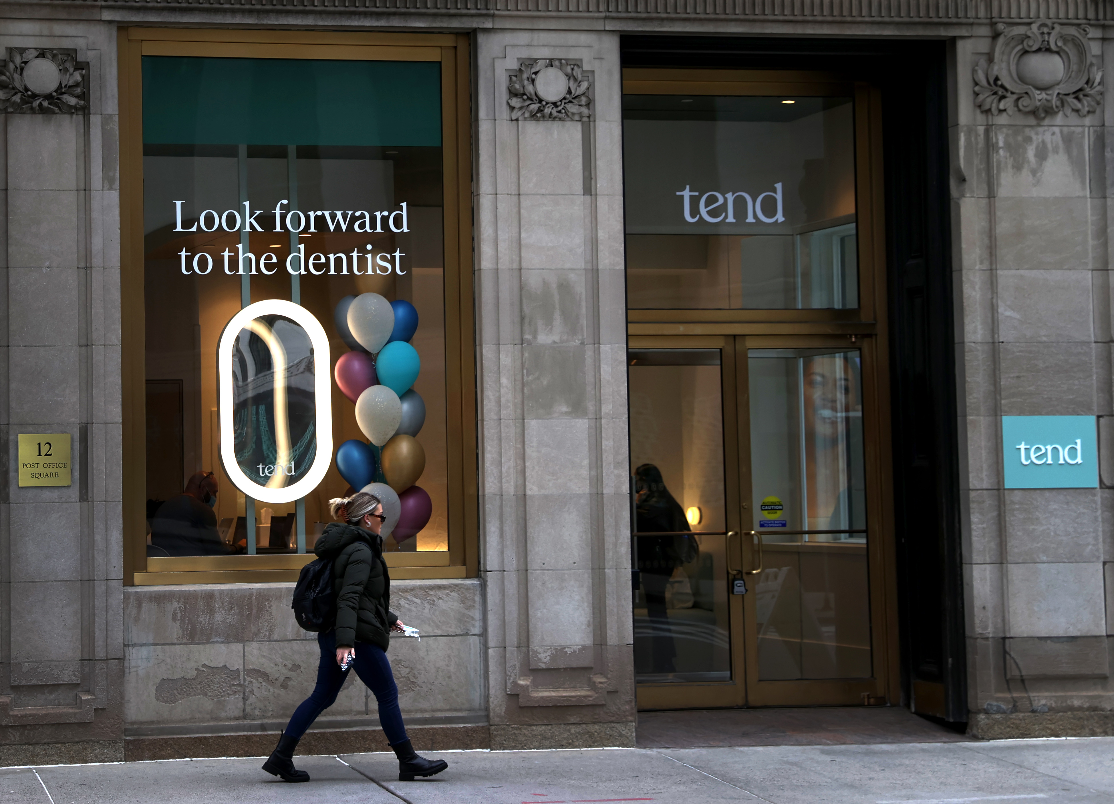 An exterior view of the first Tend location in Boston.