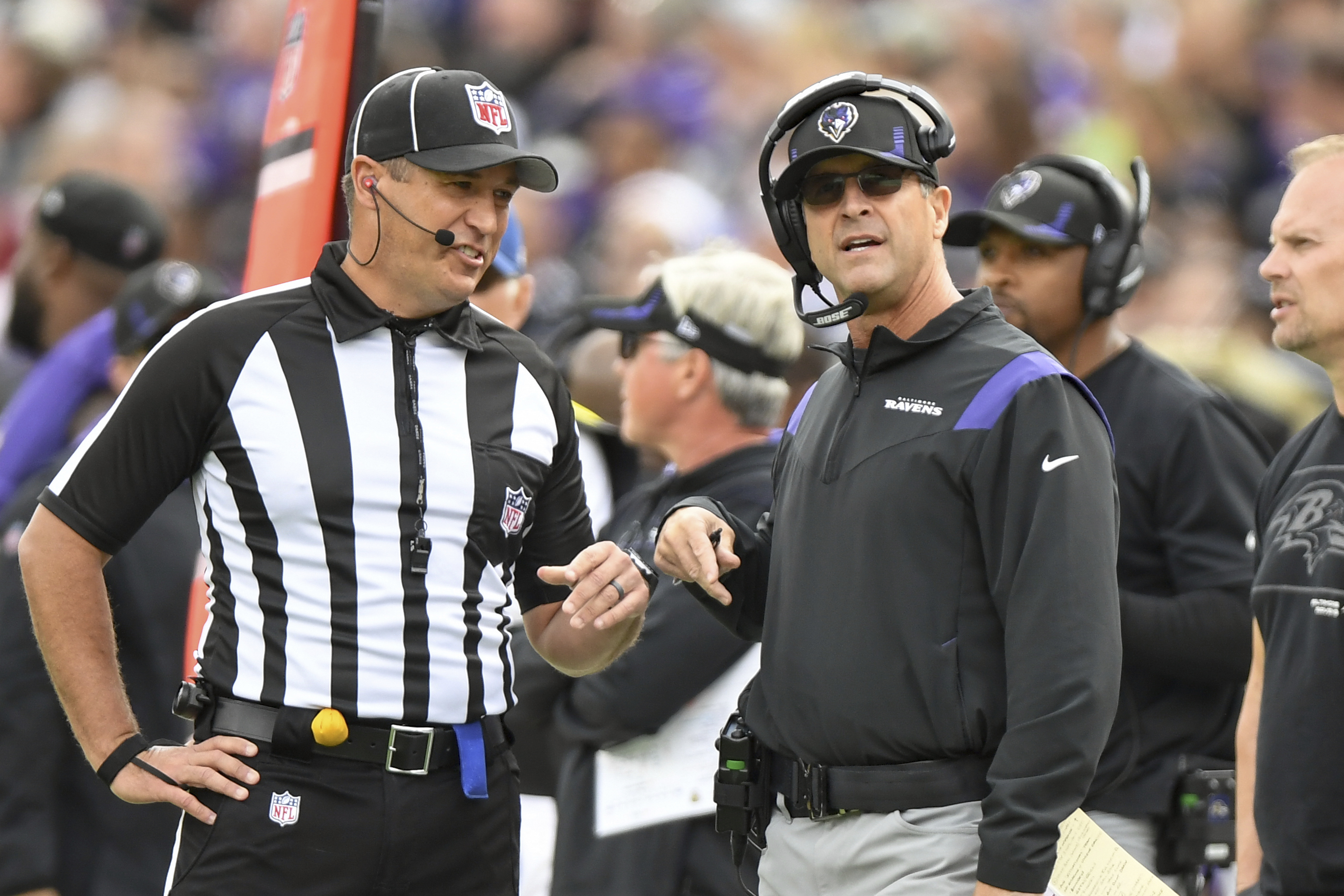 Ravens coach John Harbaugh (right) is making the right moves so far.