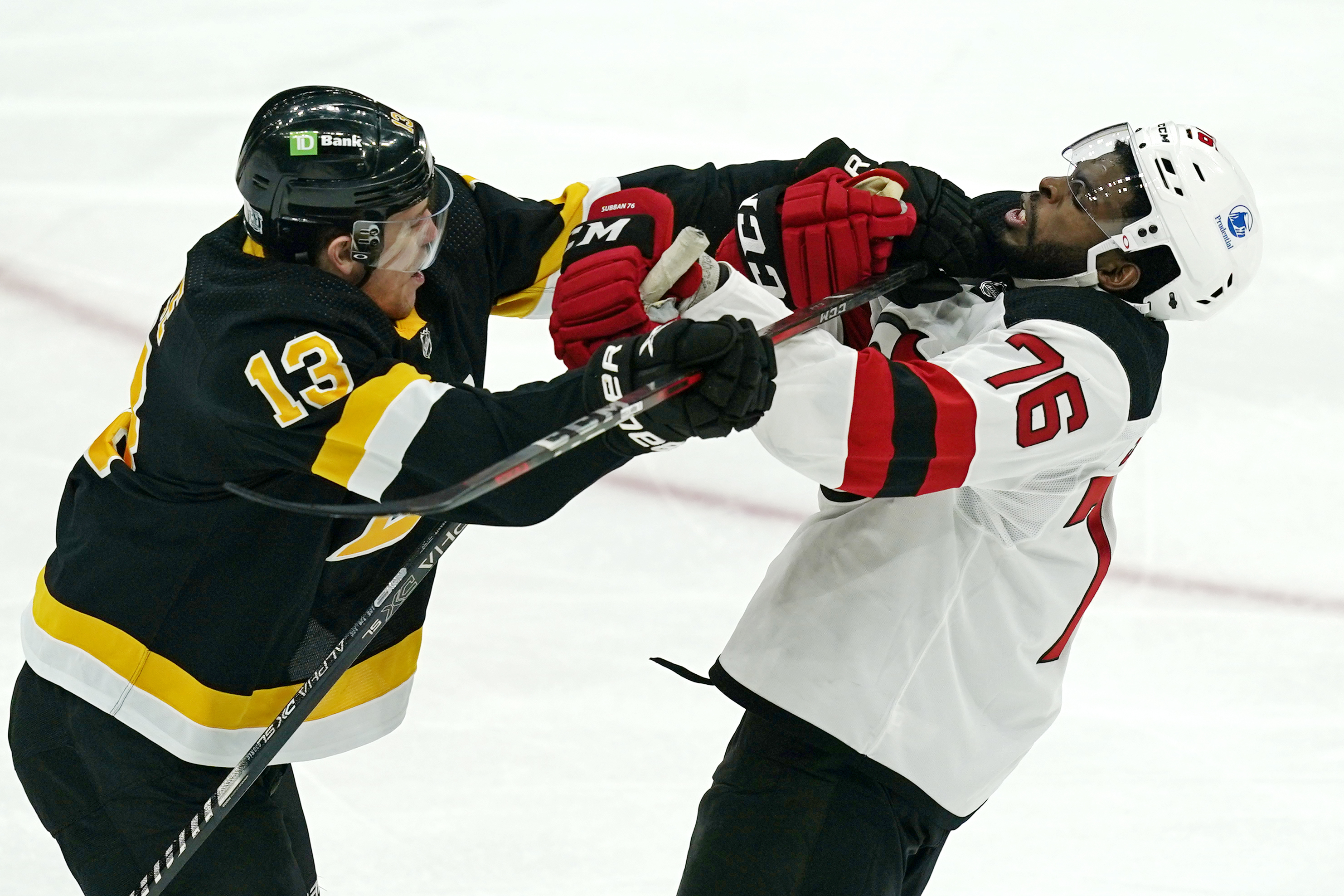 Charlie Coyle got into it with New Jersey's P.K. Subban on Thursday, but what he didn't do was land a shot on net.
