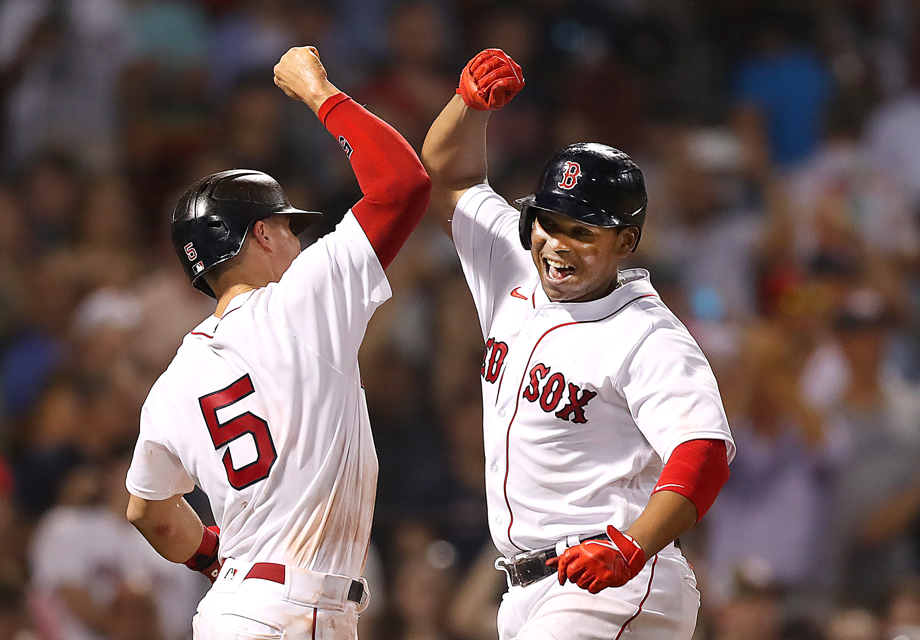 24-year-old Rafael Devers hits his 30th home run, and offers a