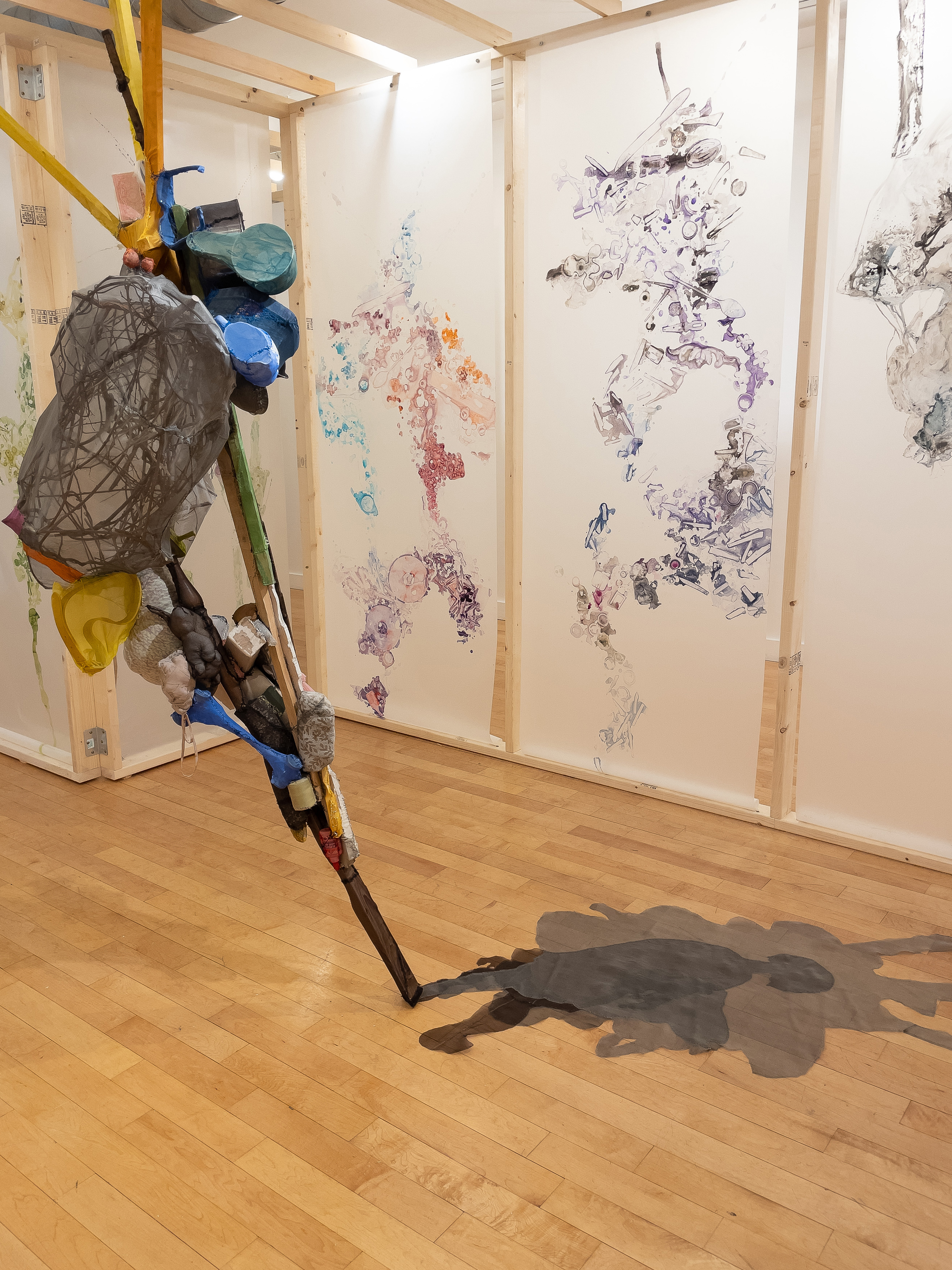 The sculpture at the heart of Audrey Goldstein's "Shadowtime" installation.