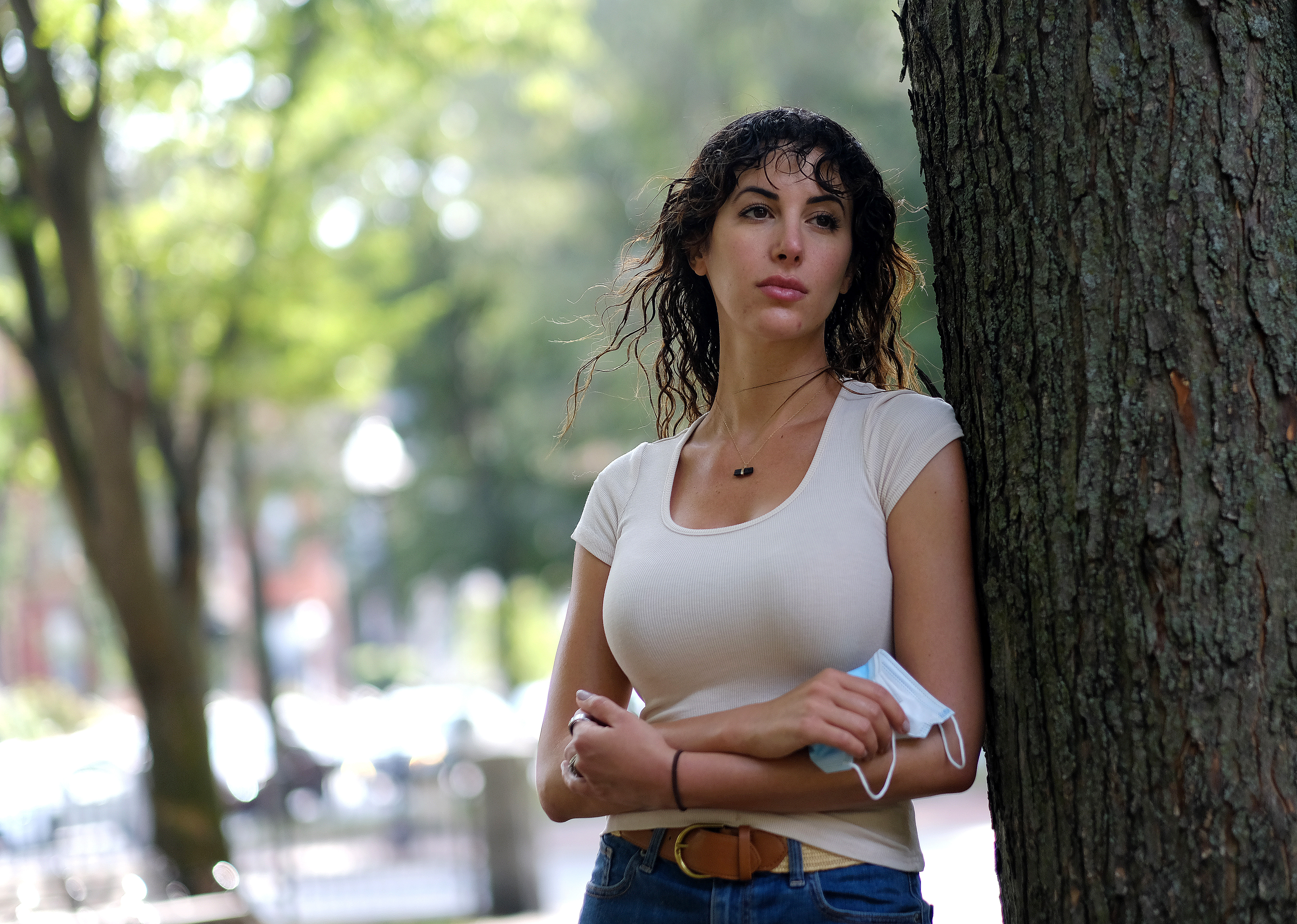 Lauren Nichols, who tested positive for COVID-19 on March 17. Five months later, she is still suffering from a variety of symptoms, including nausea and fatigue.