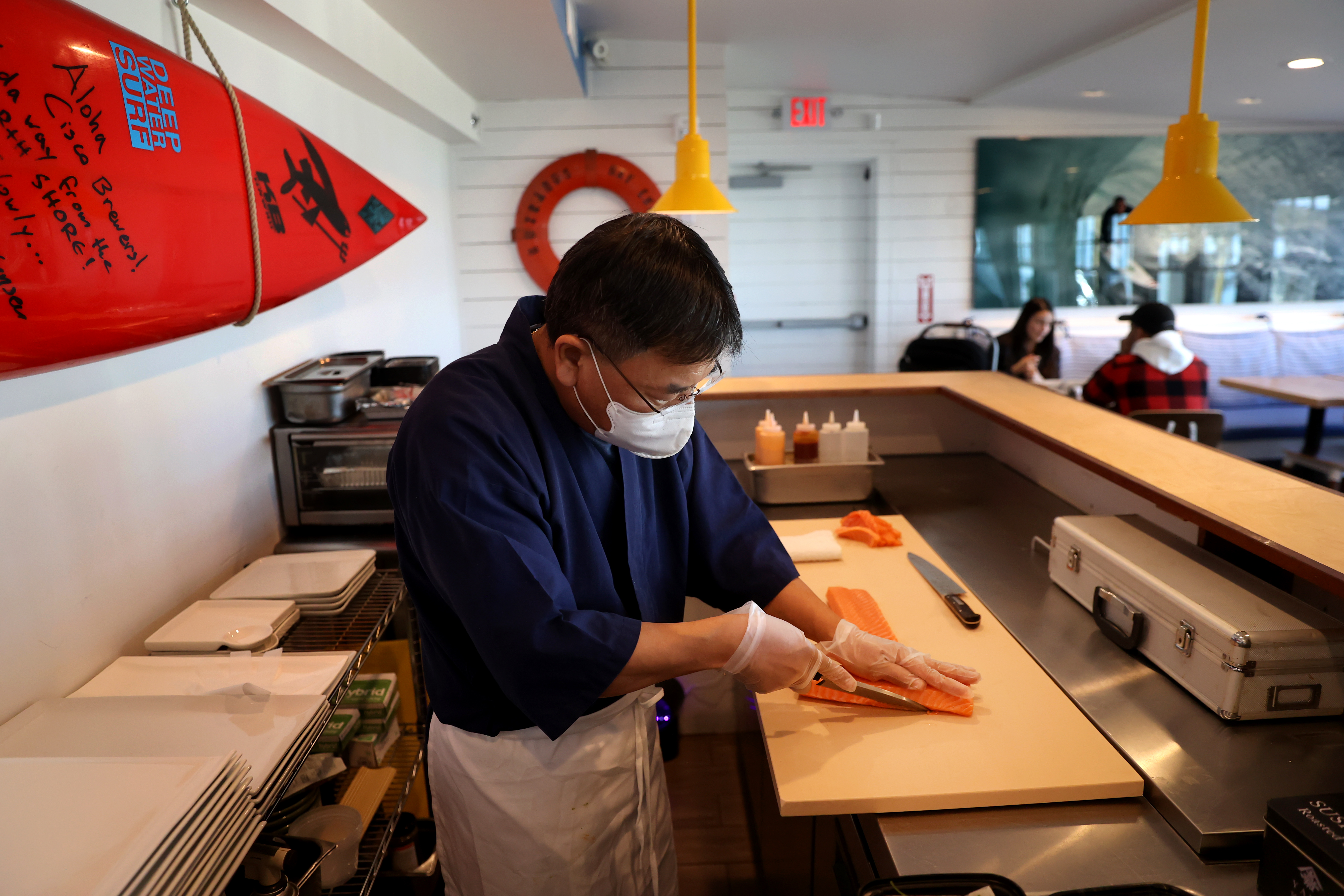 Chef Hiroki at the the Cisco Brewery and Kitchen in New Bedford.