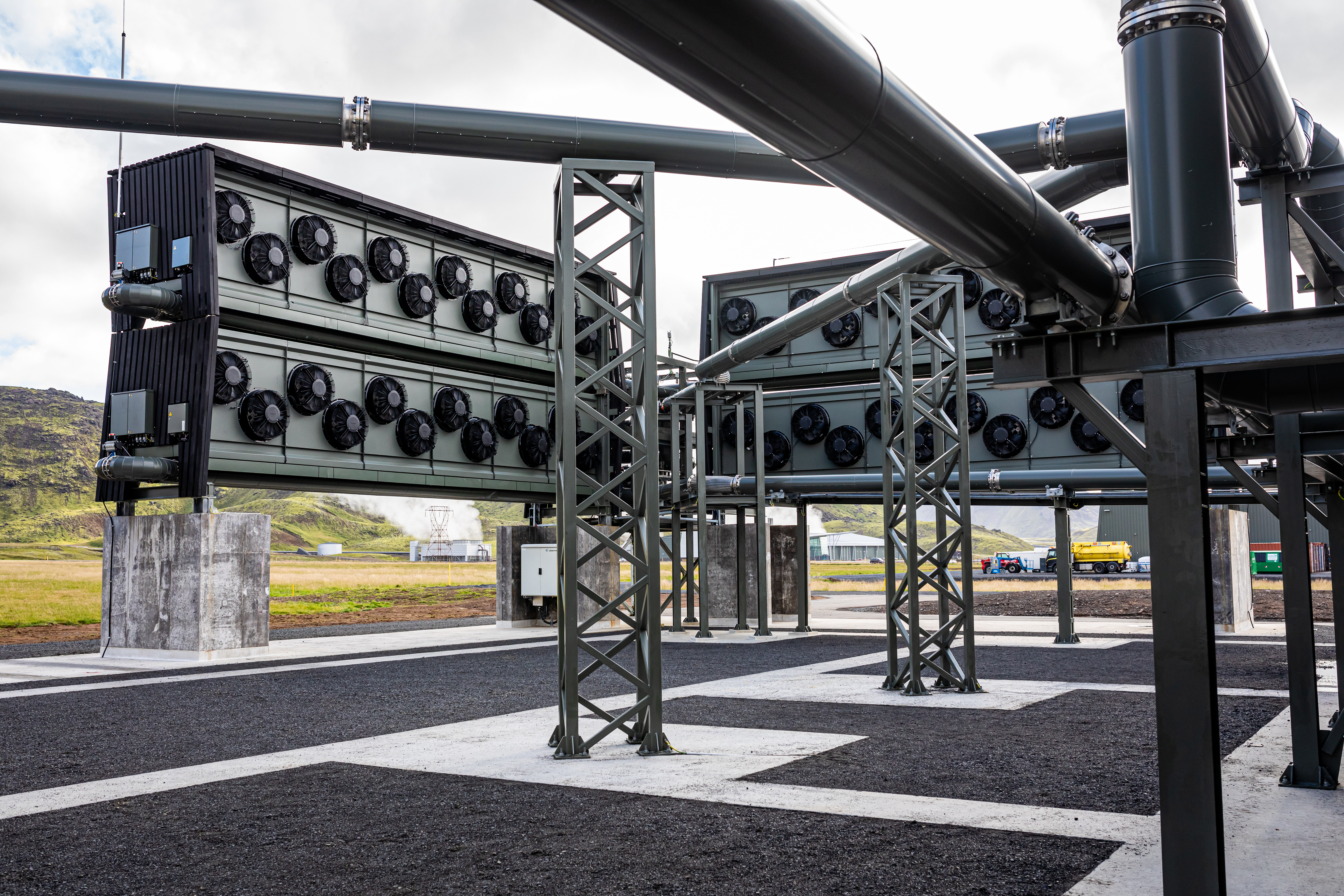 The Orca Plant's carbon dioxide-trapping containers.
