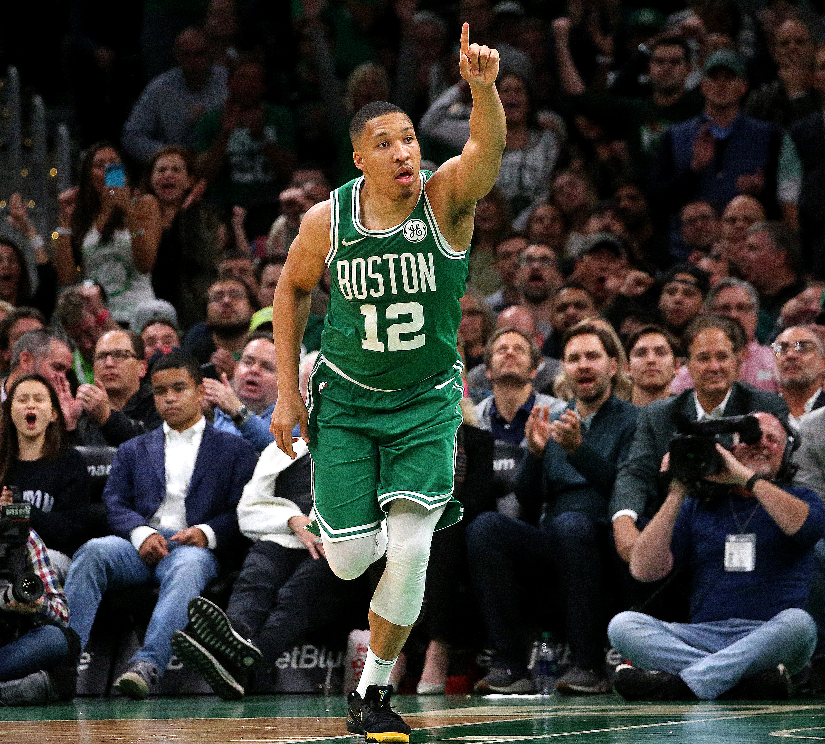 Grant Williams is living with teammate Kemba Walker in Walker's Charlotte home during the NBA's break in action.