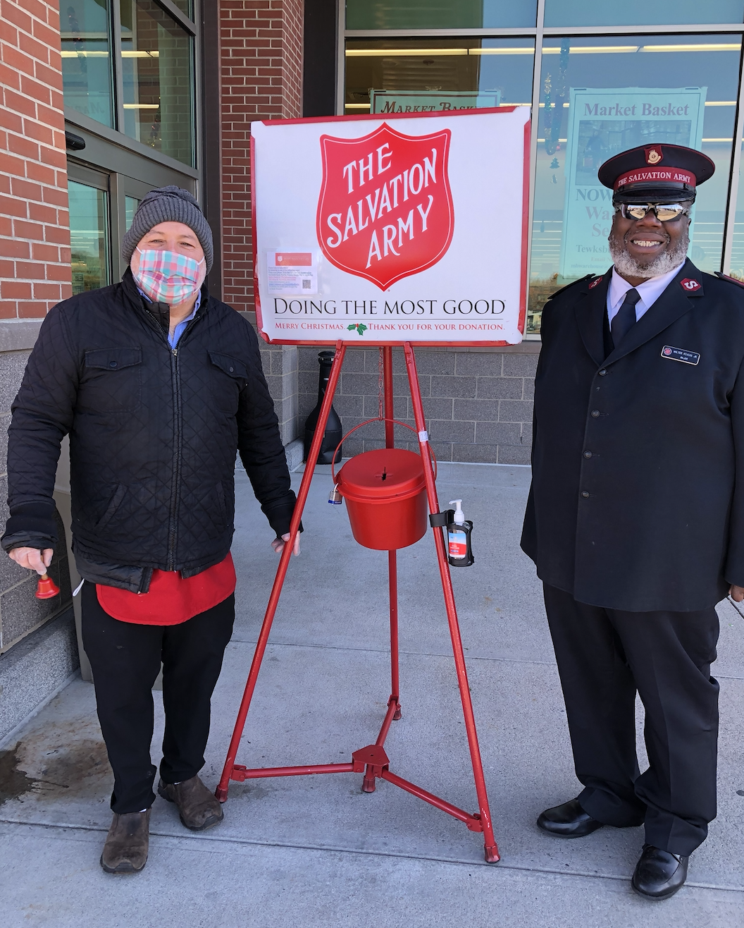Major Walter Rivers, right, stood with Jimmy Carbone, a new Salvation Army volunteer.