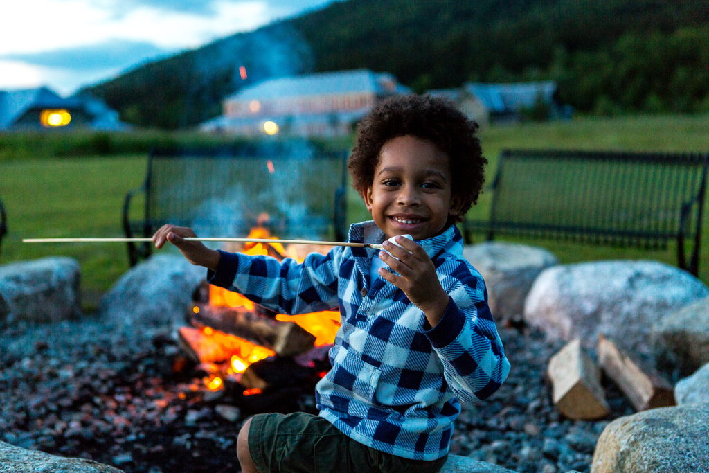 A young visitor at the Highland Center Lodge in Bretton Woods.