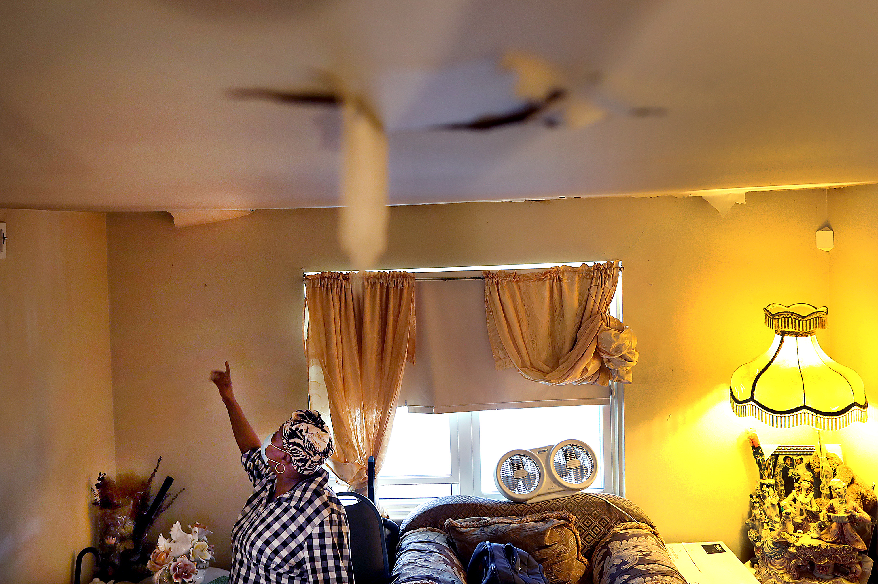 Even before Beacon Communities filed eviction cases against 113 tenants at Georgetowne Homes, residents had complained about conditions there. Anelore Jacques, for instance, cited peeling paint as one of the problems.