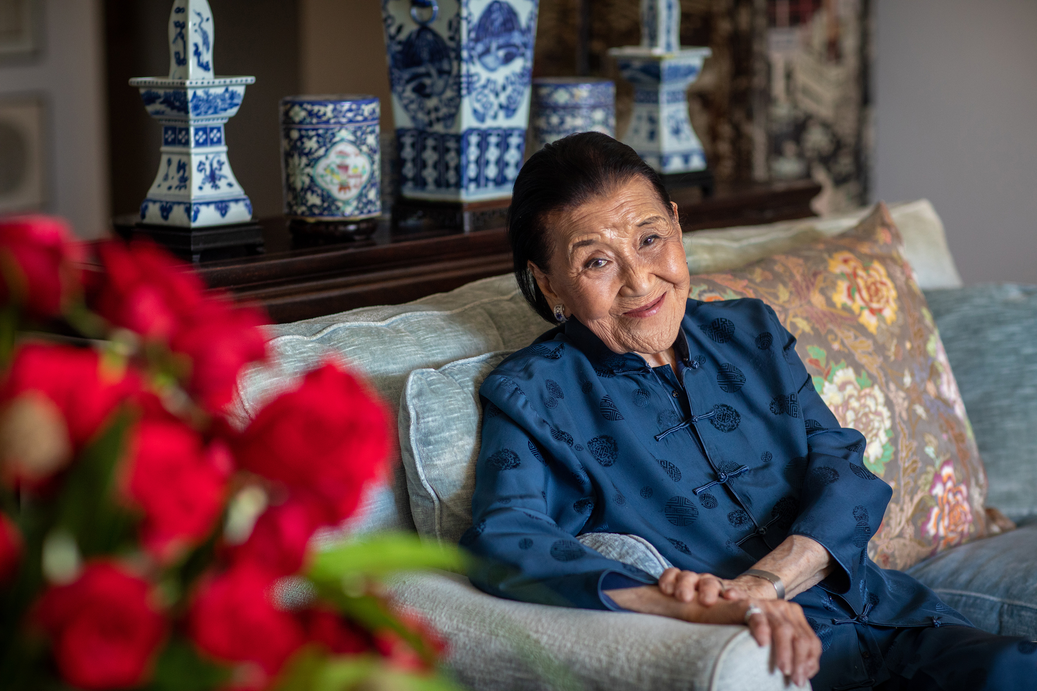 Cecilia Chiang at her apartment in San Francisco in 2019.