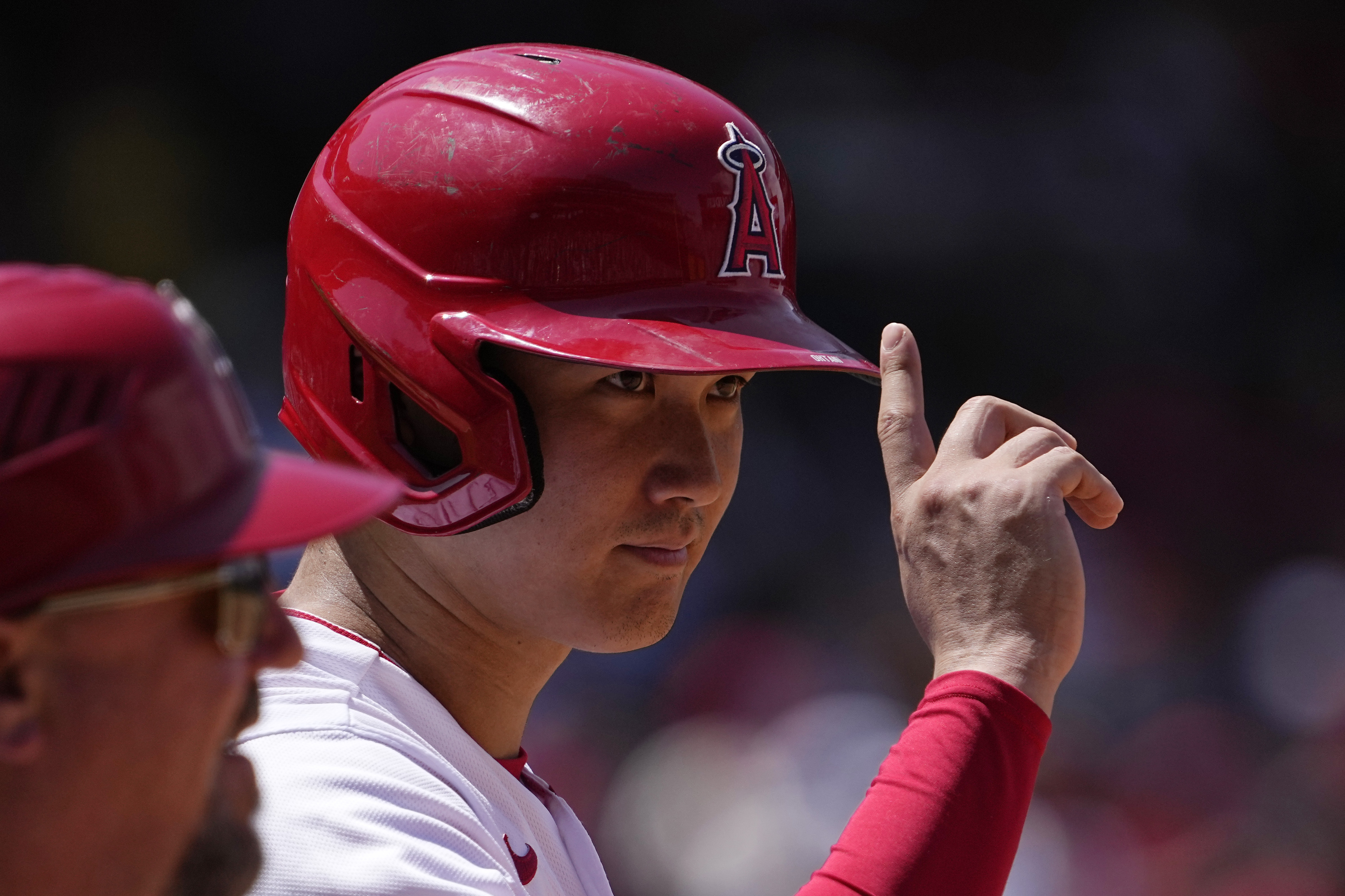 Shohei Ohtani and Matt Thaiss of the Los Angeles Angels of Anaheim News  Photo - Getty Images