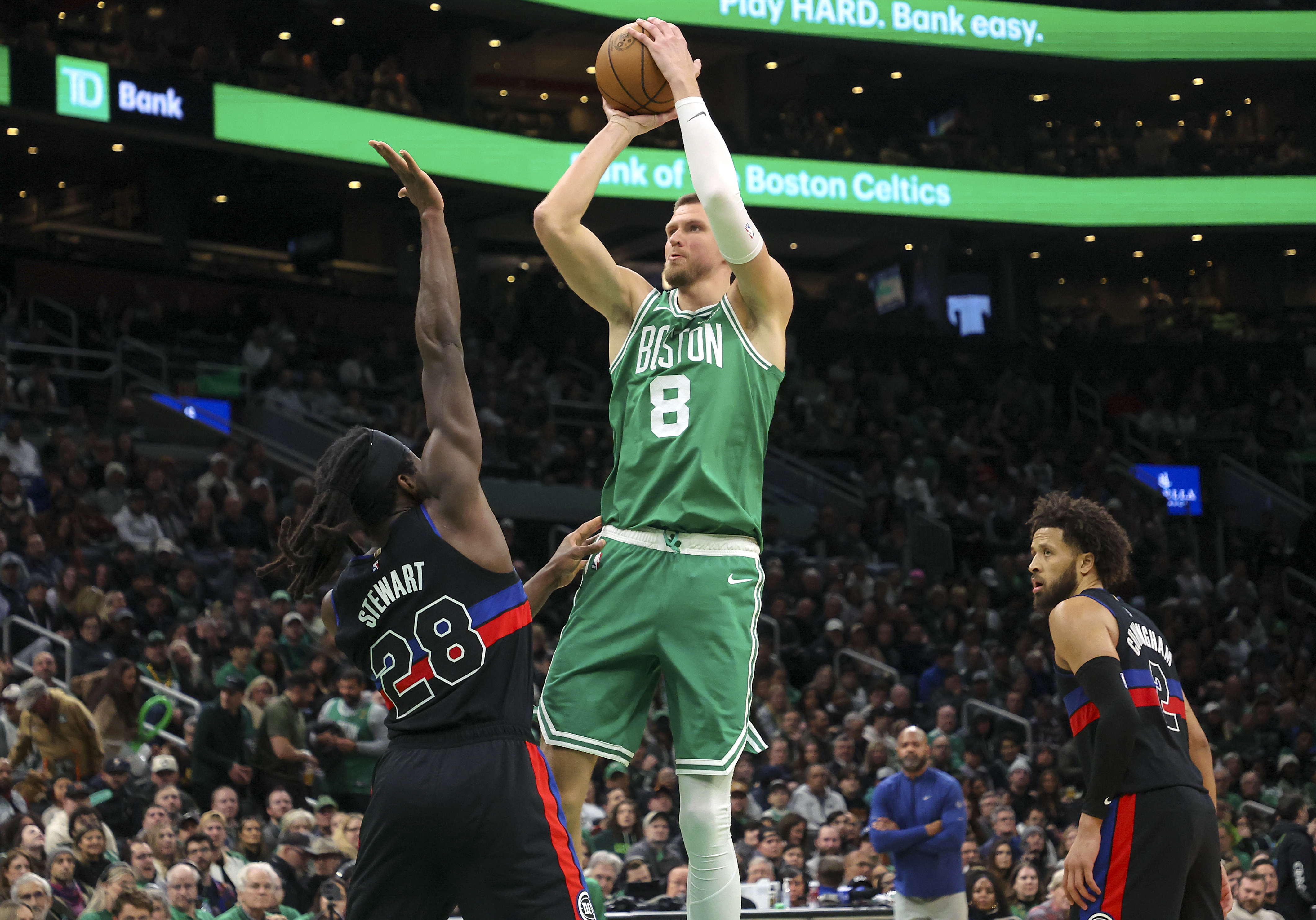 Kristaps Porzingis is enjoying his time with Celtics 'like crazy'