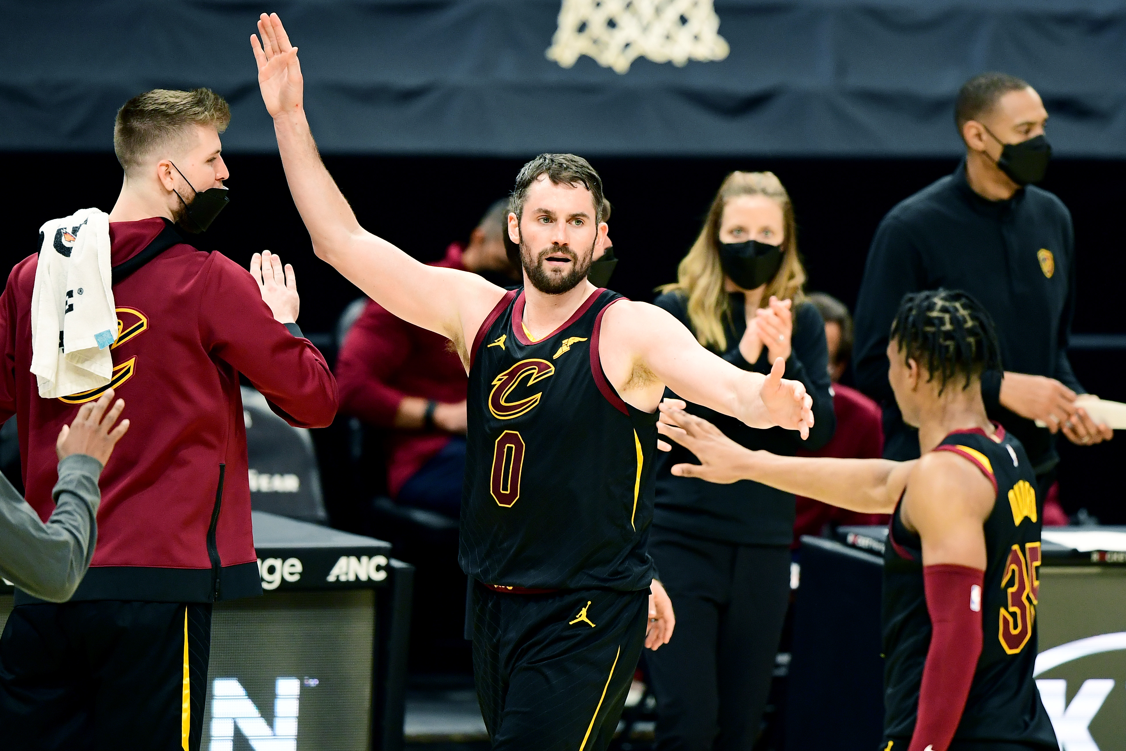 Kevin Love dominated the Celtics Wednesday night, scoring 30 points in Cleveland's win.