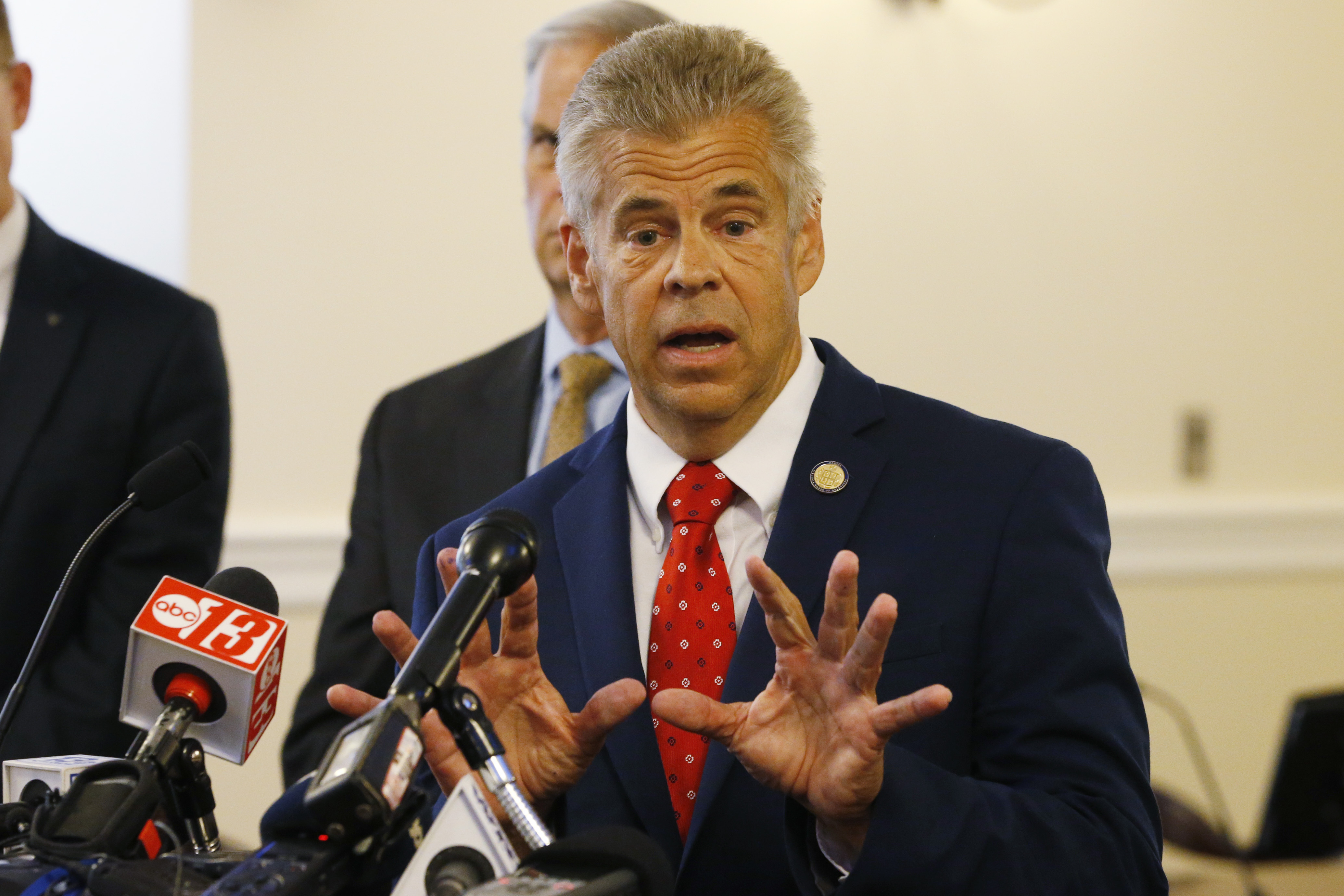 Kirk Cox, then the Virginia House speaker, spoke with reporters after a special session on gun issues at the state Capitol in Richmond in 2019.