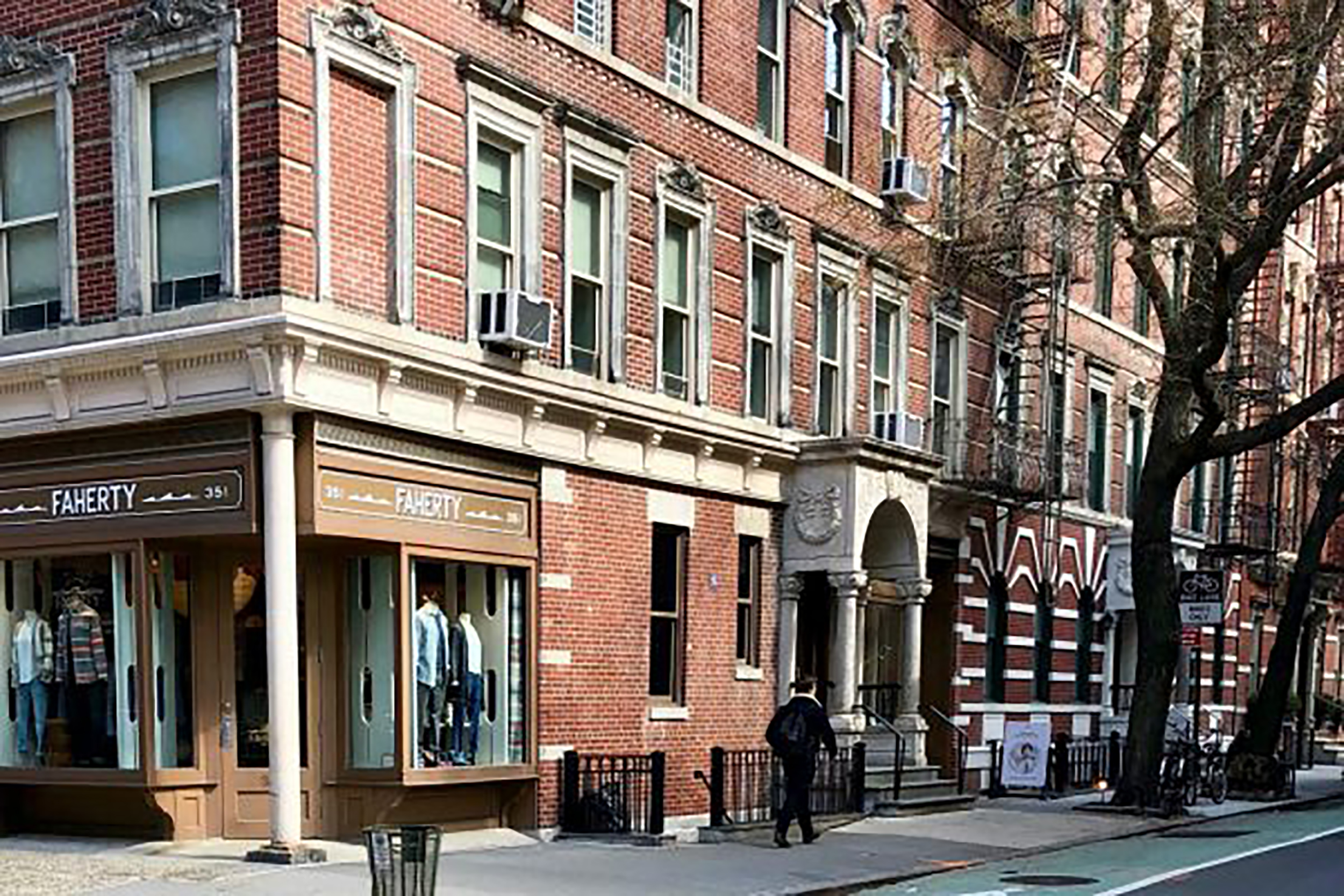 Entrance to the Snake Pit was in the basement of this corner building. In 1970, less than a year after Stonewall, the police raided the Snake Pit bar and detained many people at the local police station, sparking protest marches and demonstrations.
