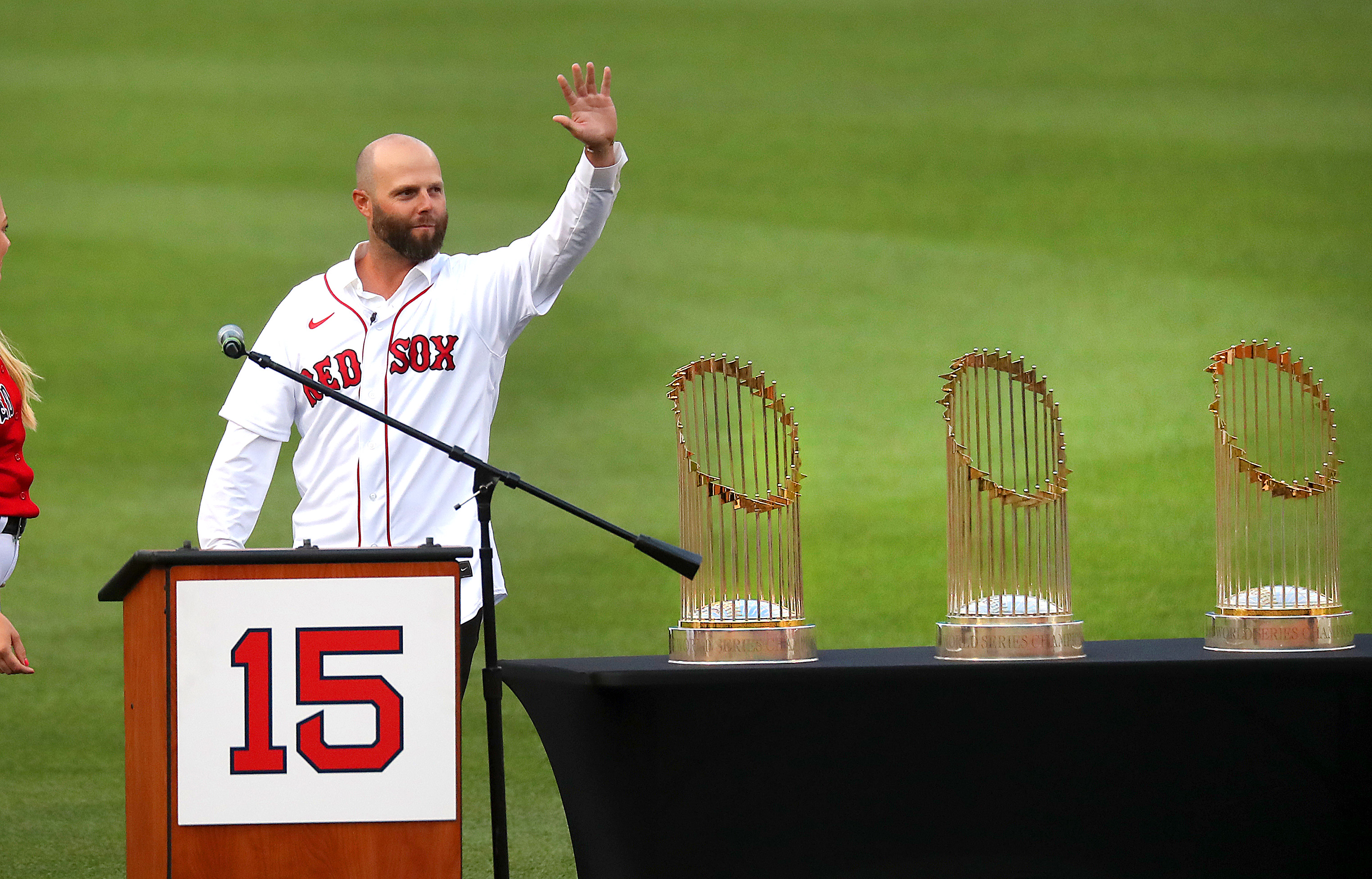 It means the world to me to be a Red Sox:' Dustin Pedroia gets fitting  farewell at Fenway - The Boston Globe