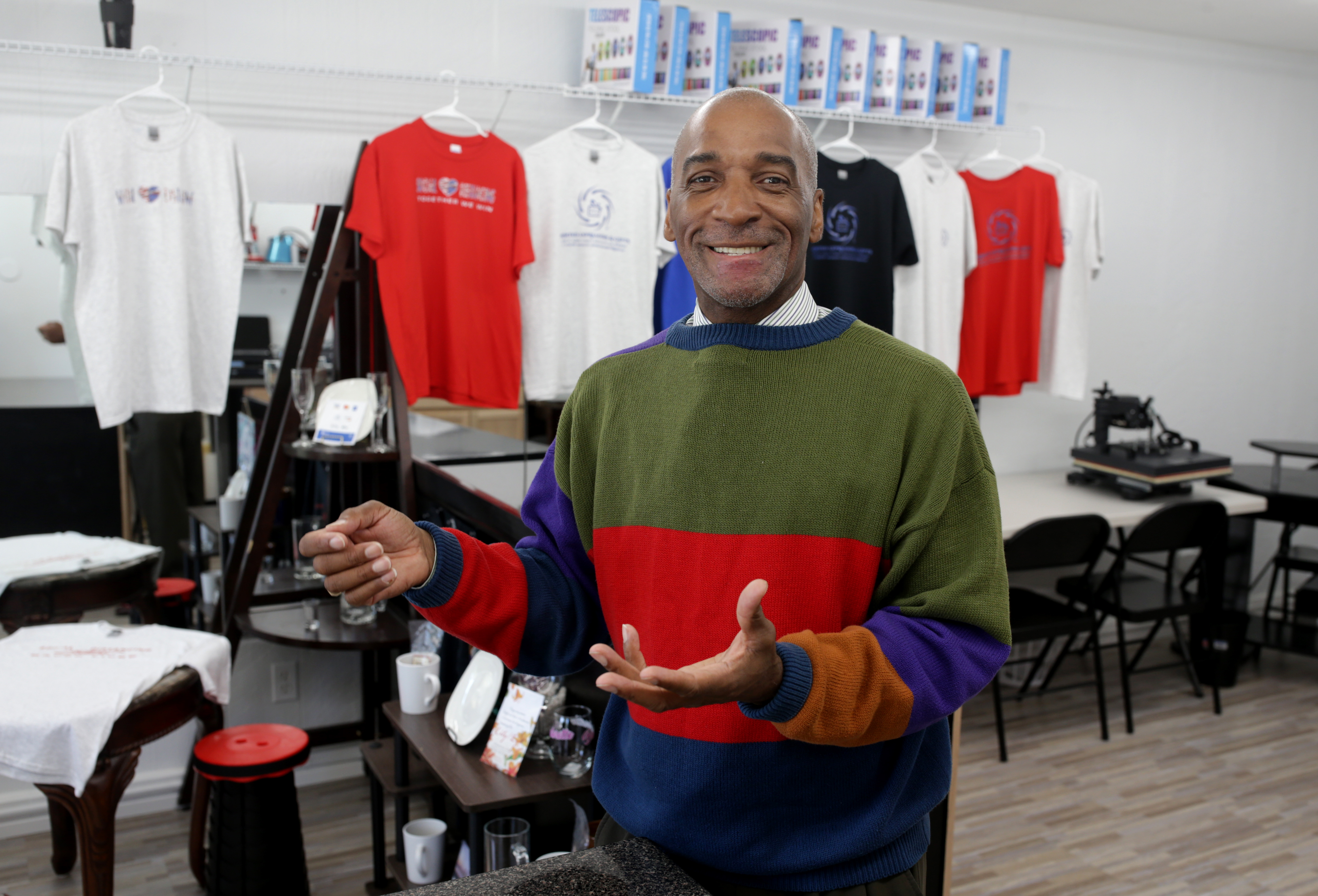 In September, James Bruce opened Printed Expression and Gifts in Brockton.