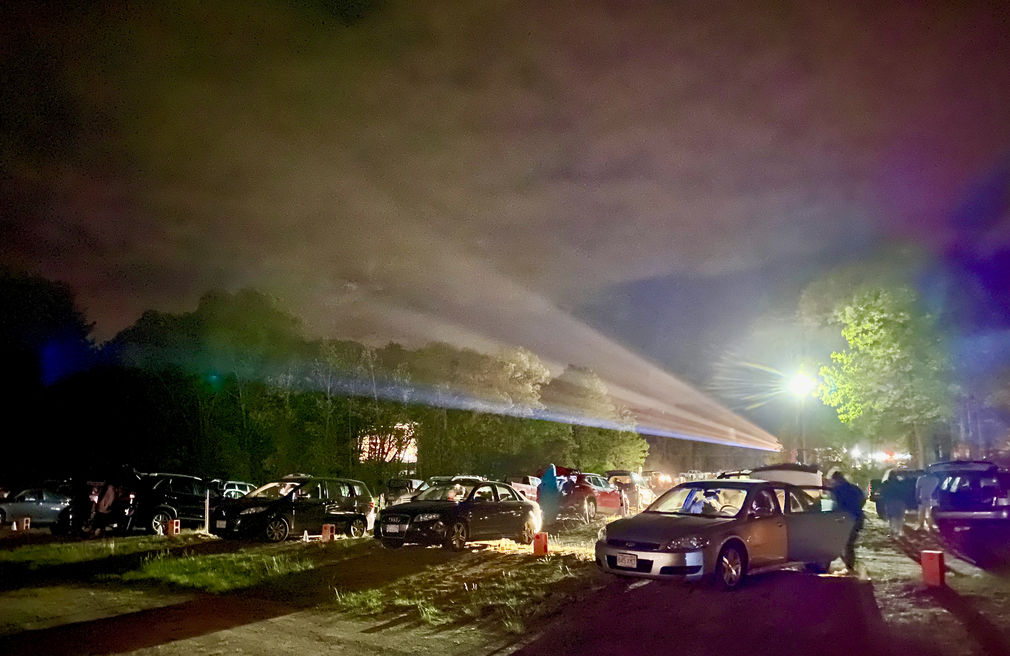 The scene at the Mendon Twin Drive-In for a sold-out screening of "The Rocky Horror Picture Show" Memorial Day weekend last year.