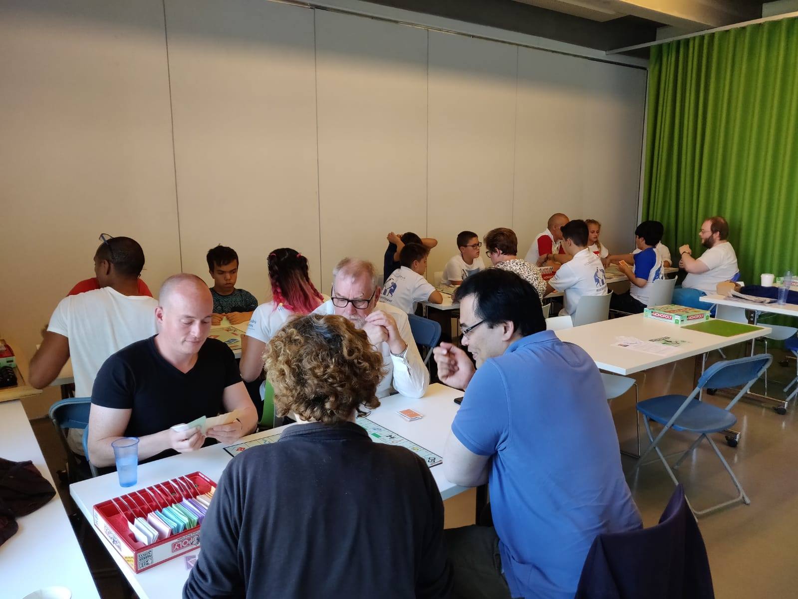 Gamers played Monopoly at the 2019 tournament.