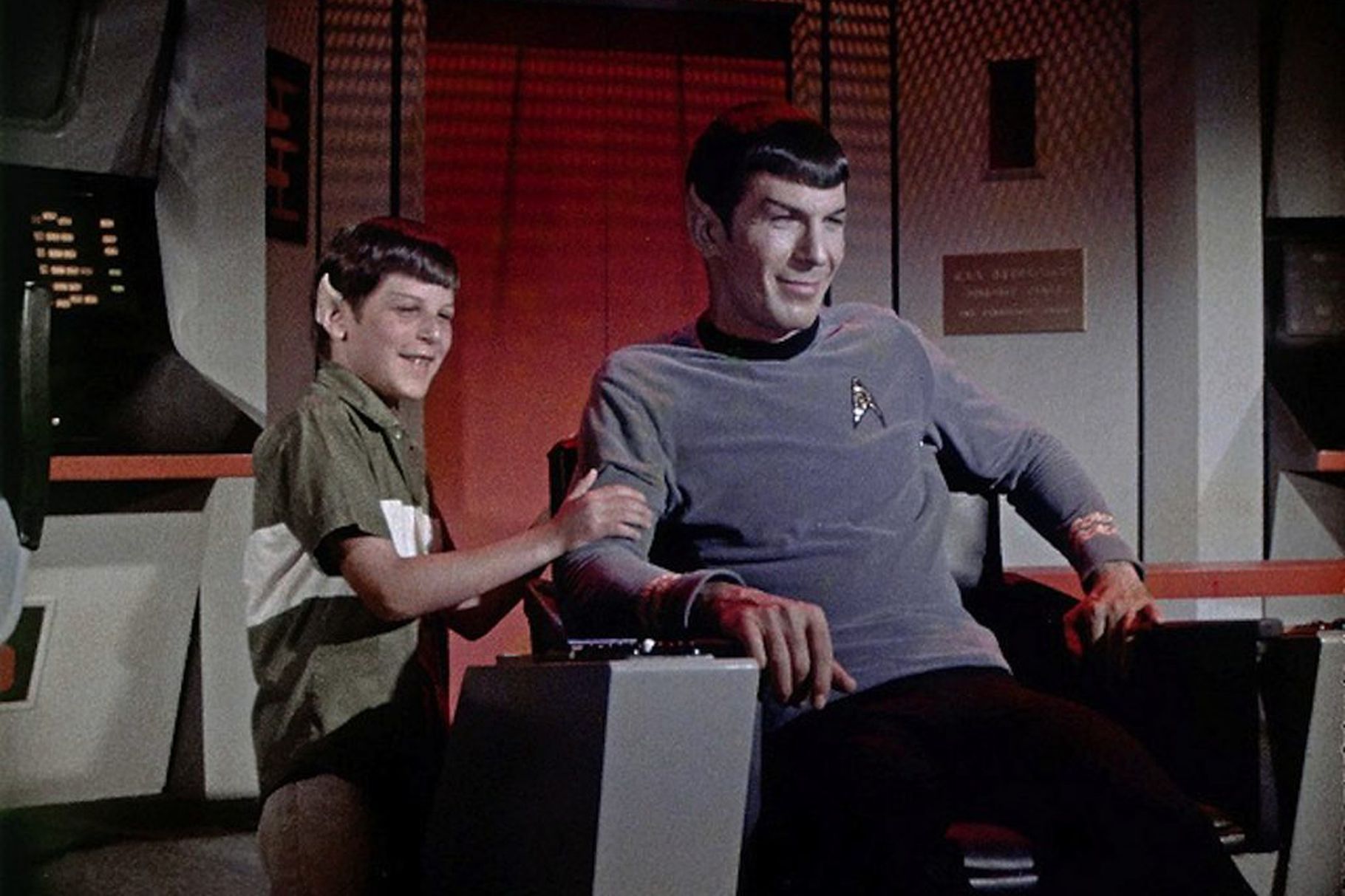 On the bridge of the Starship Enterprise in July 1966, six weeks before Star Trek's television debut.
