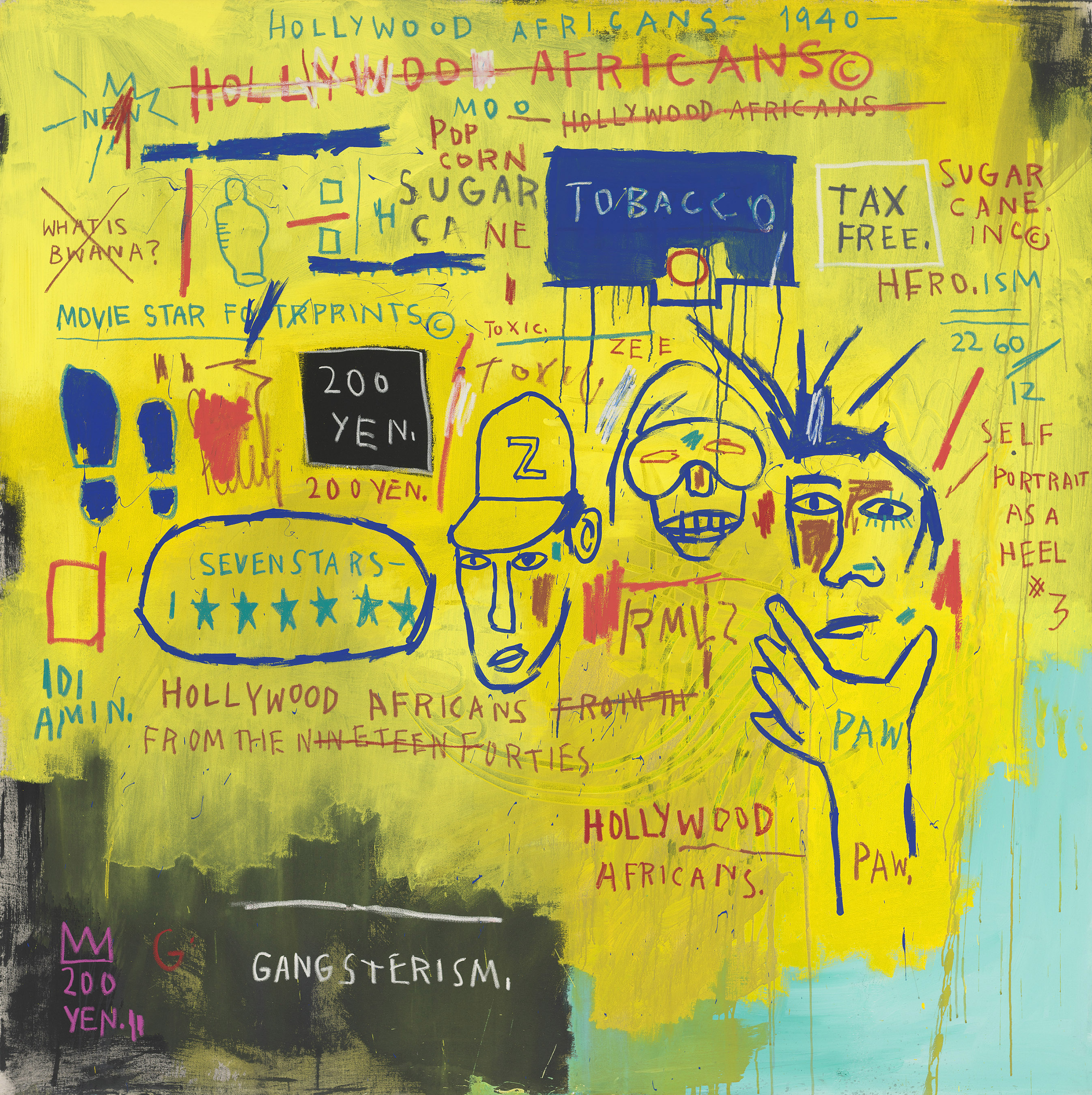 "Hollywood Africans" by Jean-Michel Basquiat, 1983.