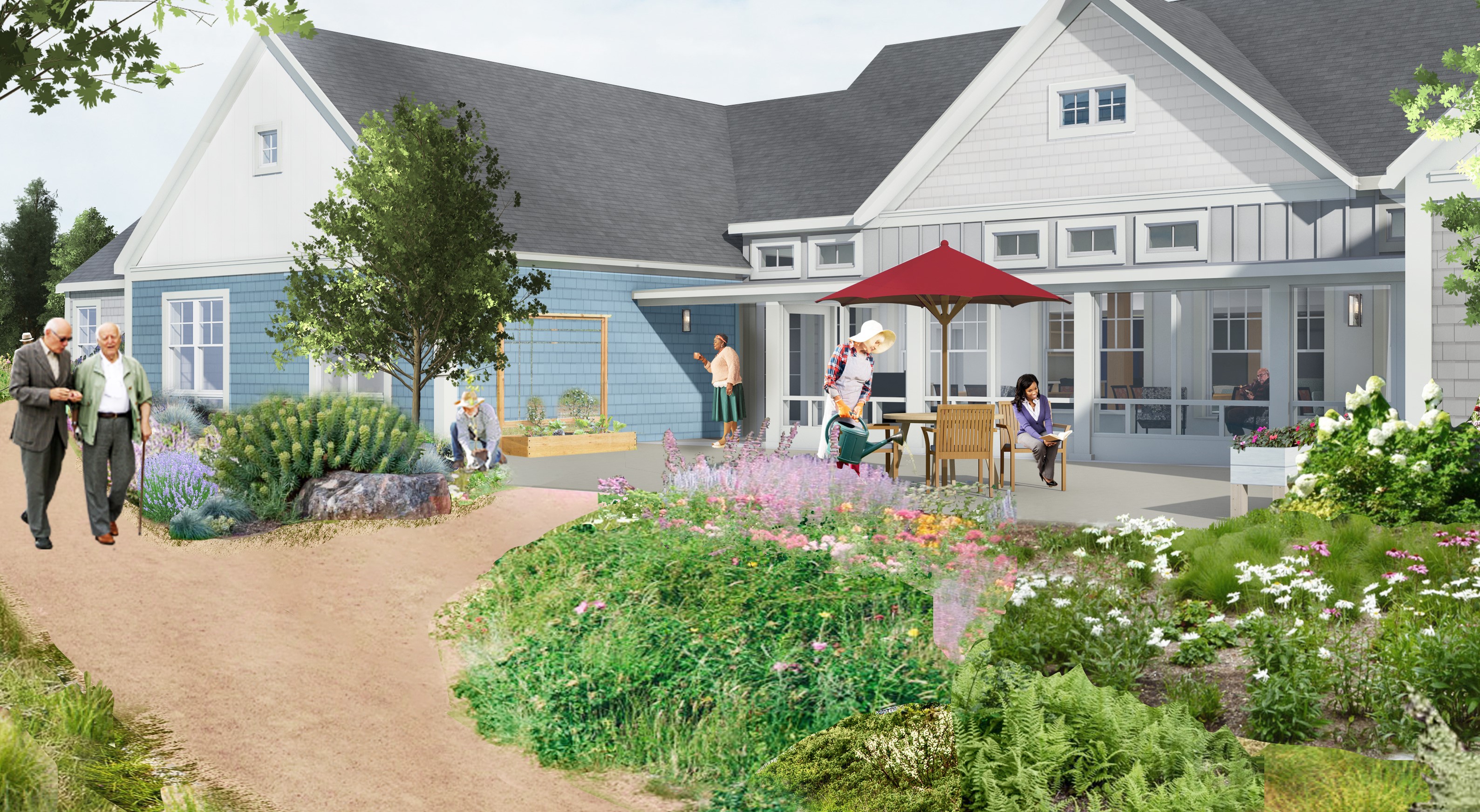Rendering of the garden in the Martha's Vineyard project.