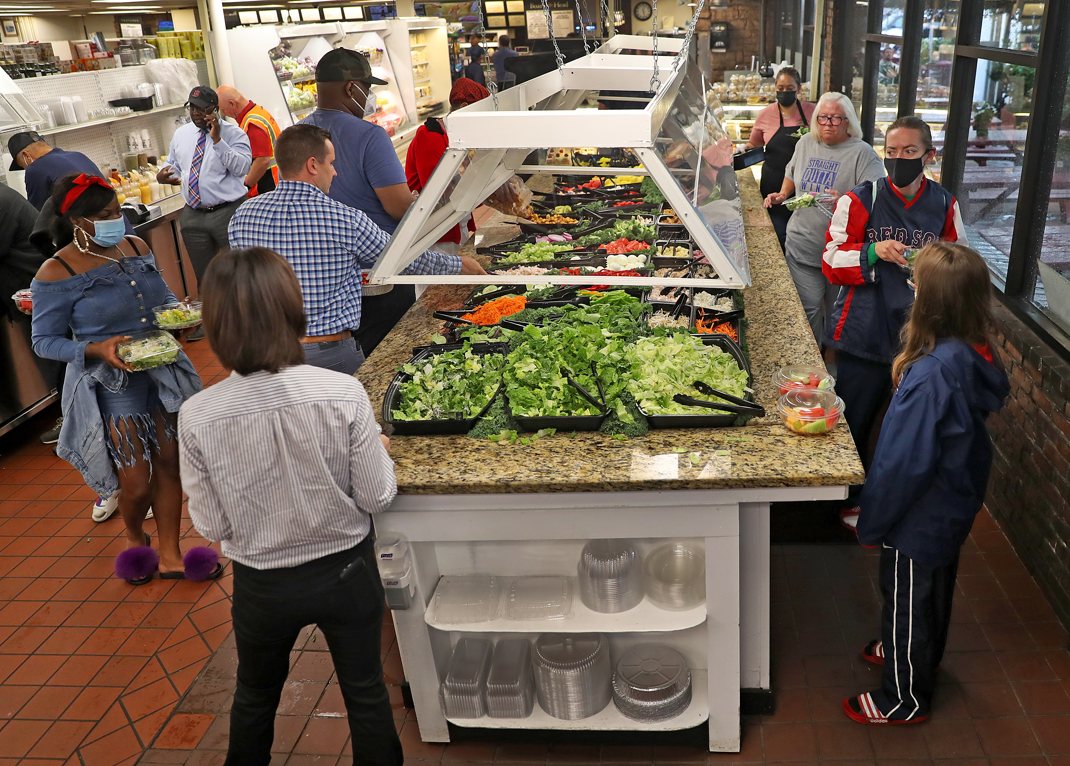 The salad bar at Lambert's Market in Dorchester.
