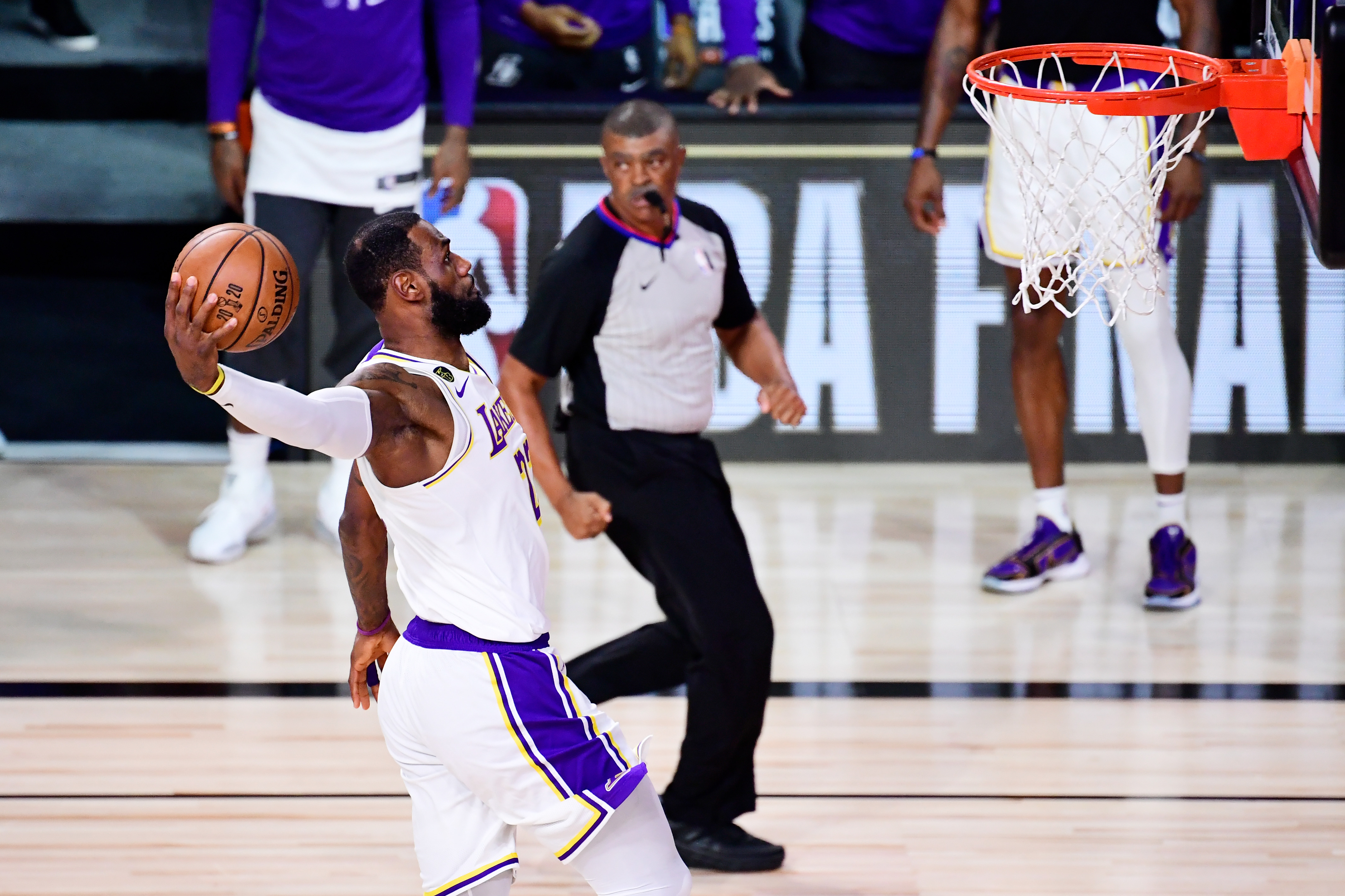 PA calls in the bubble got creative on plays like this LeBron James dunk.