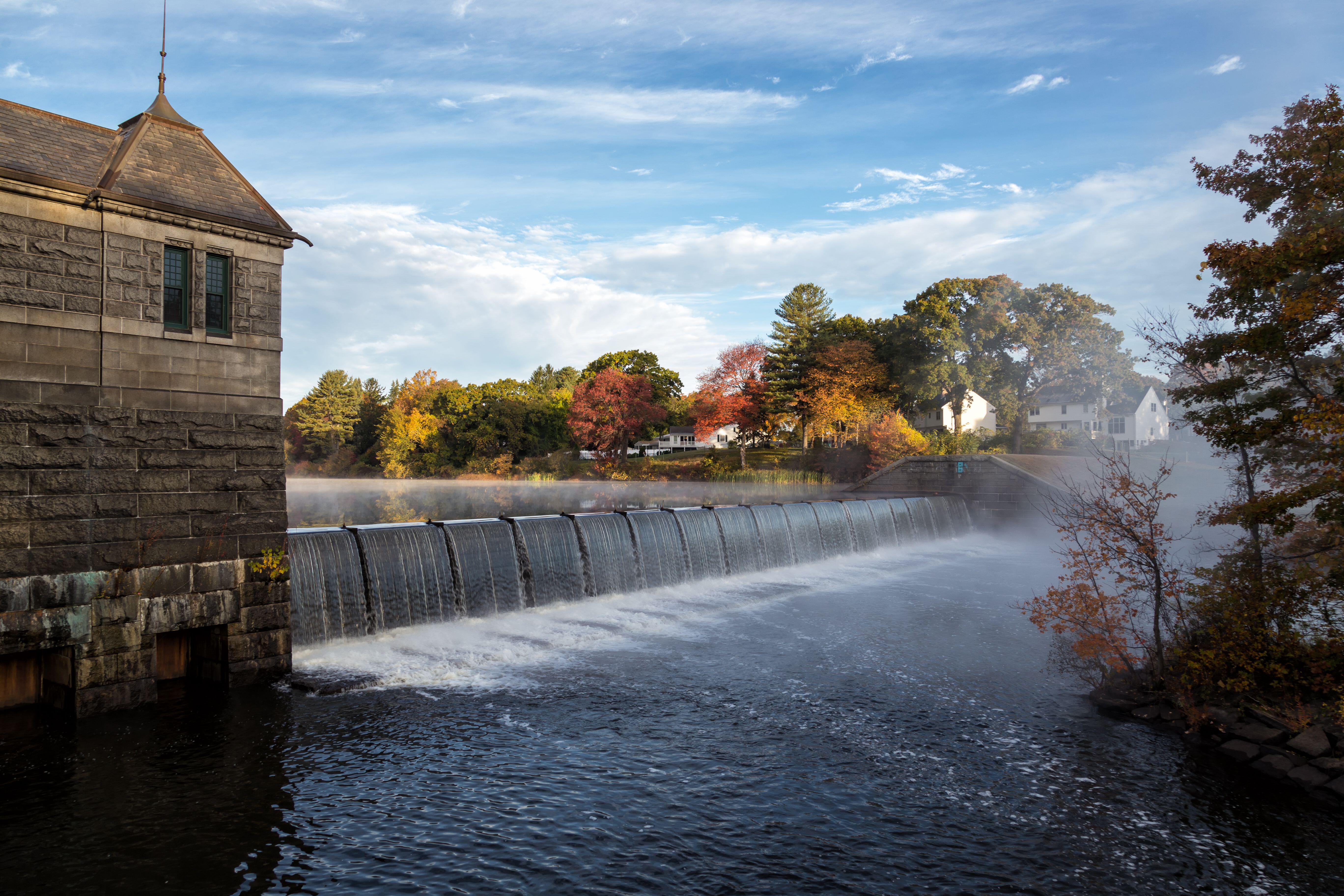 The No. 1 Dam at the Stearns Reservoir in Framingham.