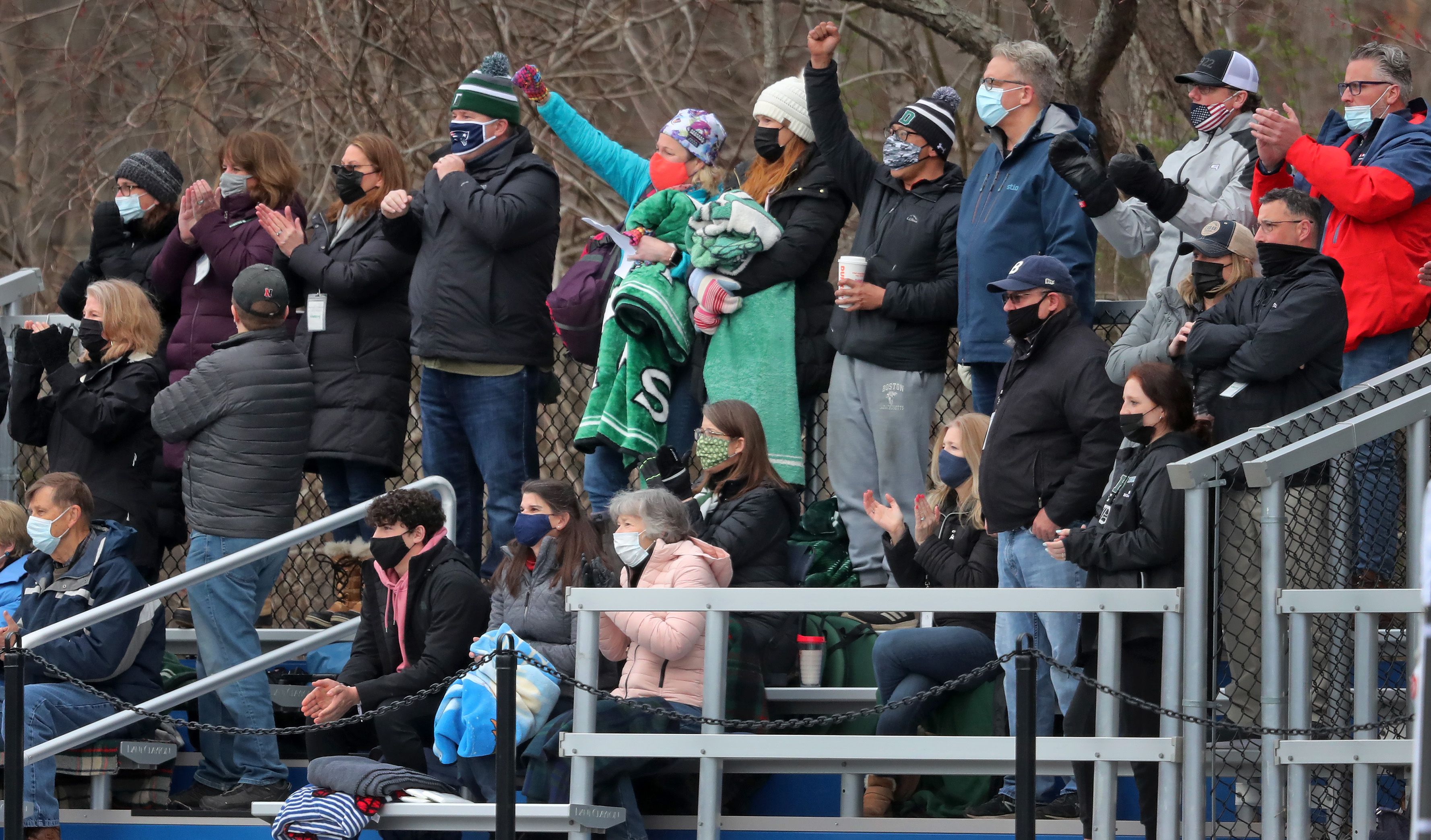 Duxbury fans, who numbered 80 strong, came out to cheer on the Dragons in a 20-13 victory over host Scituate on Thursday.