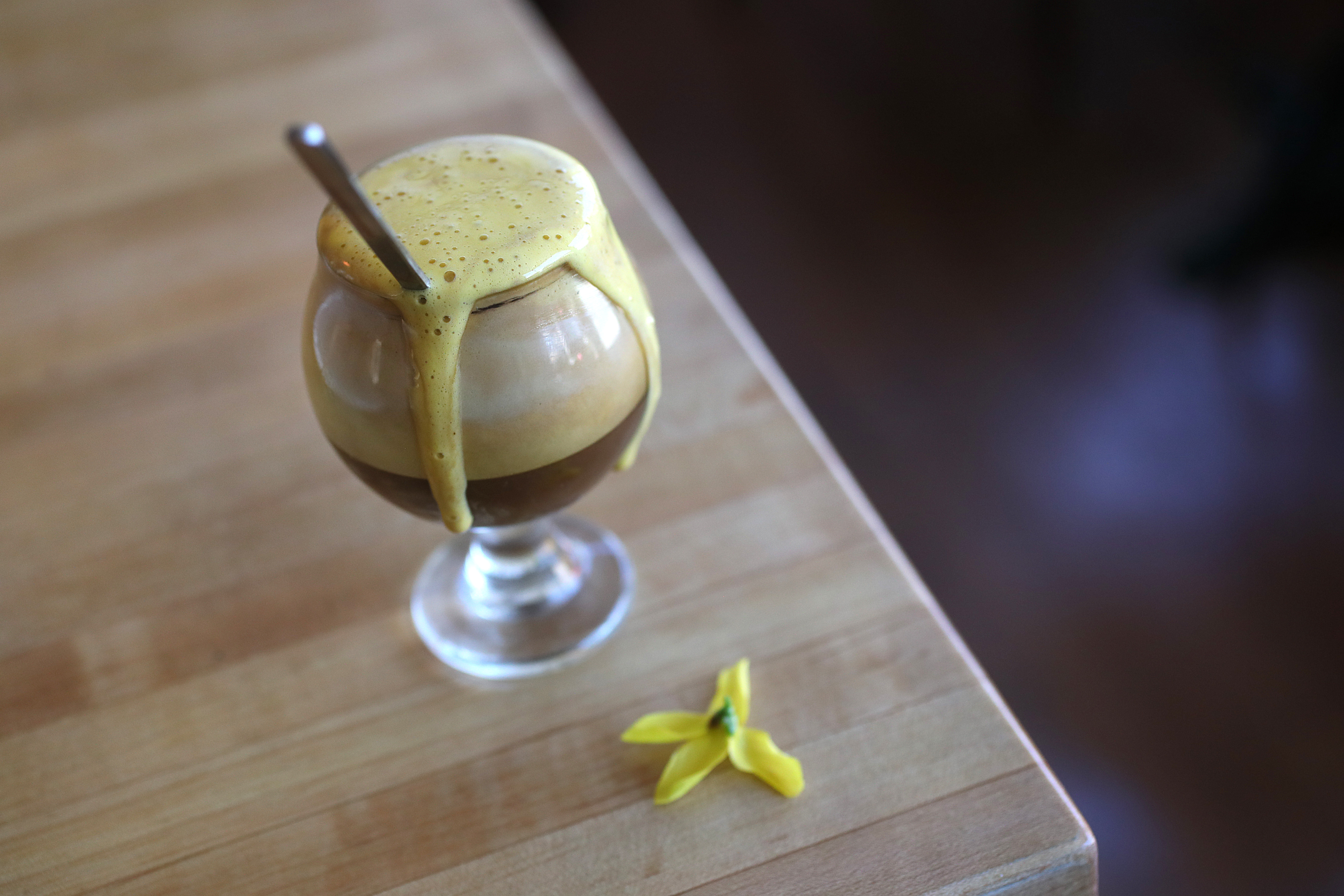 The honey mousse espresso at Cicada Coffee Bar.