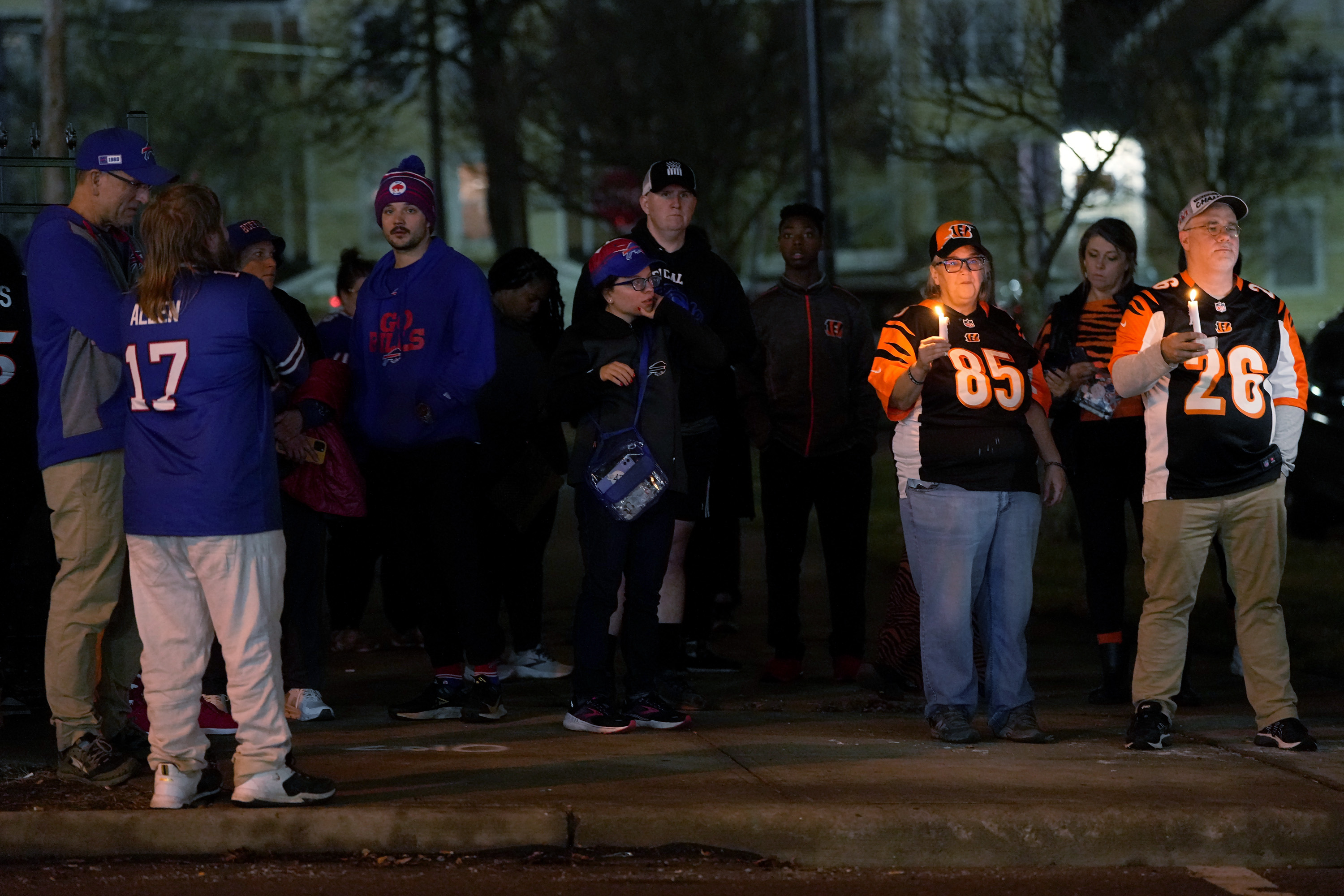 Updates about Damar Hamlin vigil, injury during Bills-Bengals game