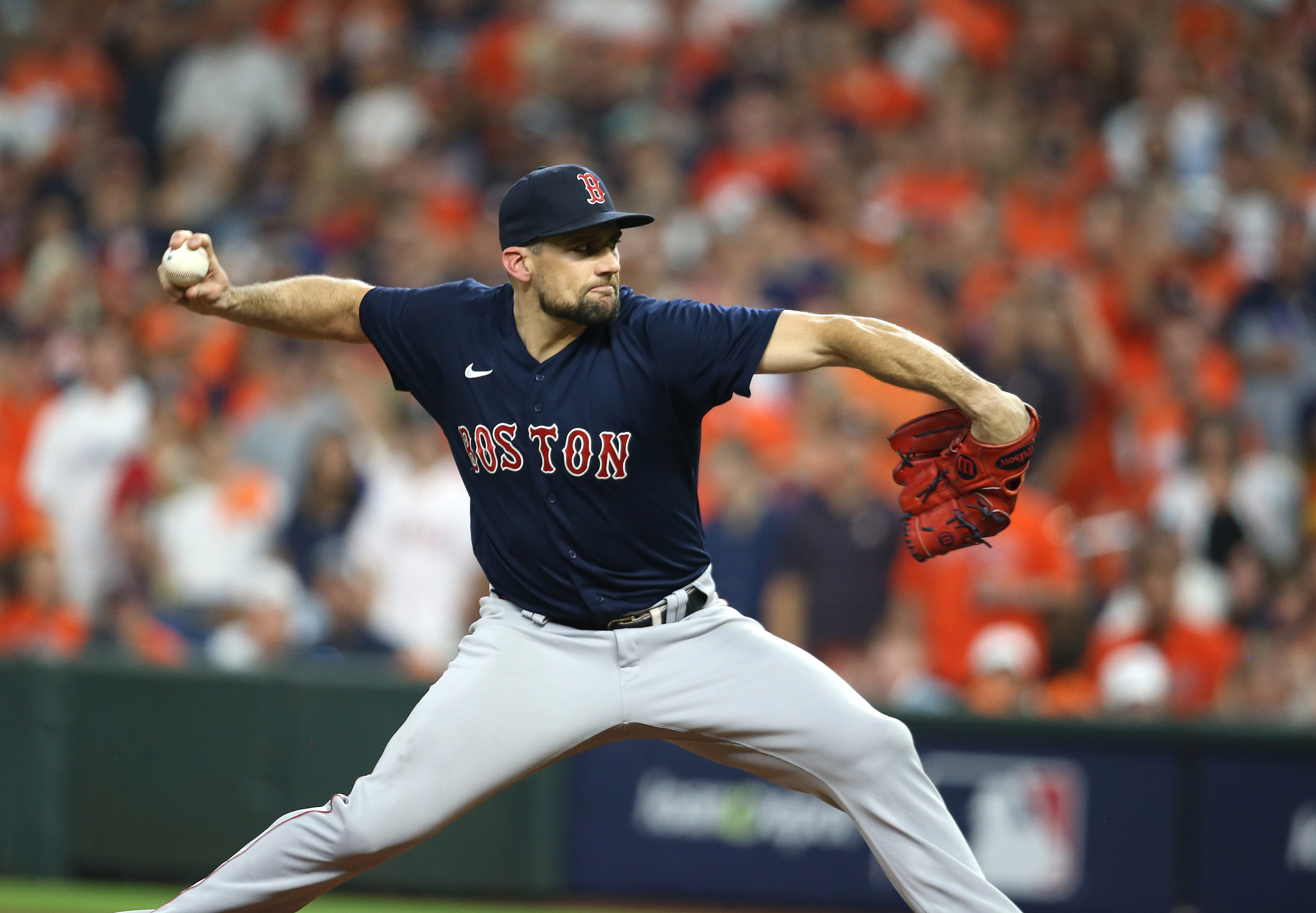 Despite allowing a run in the first inning, Nate Eovaldi pitched well enough to keep the Red Sox in the game.