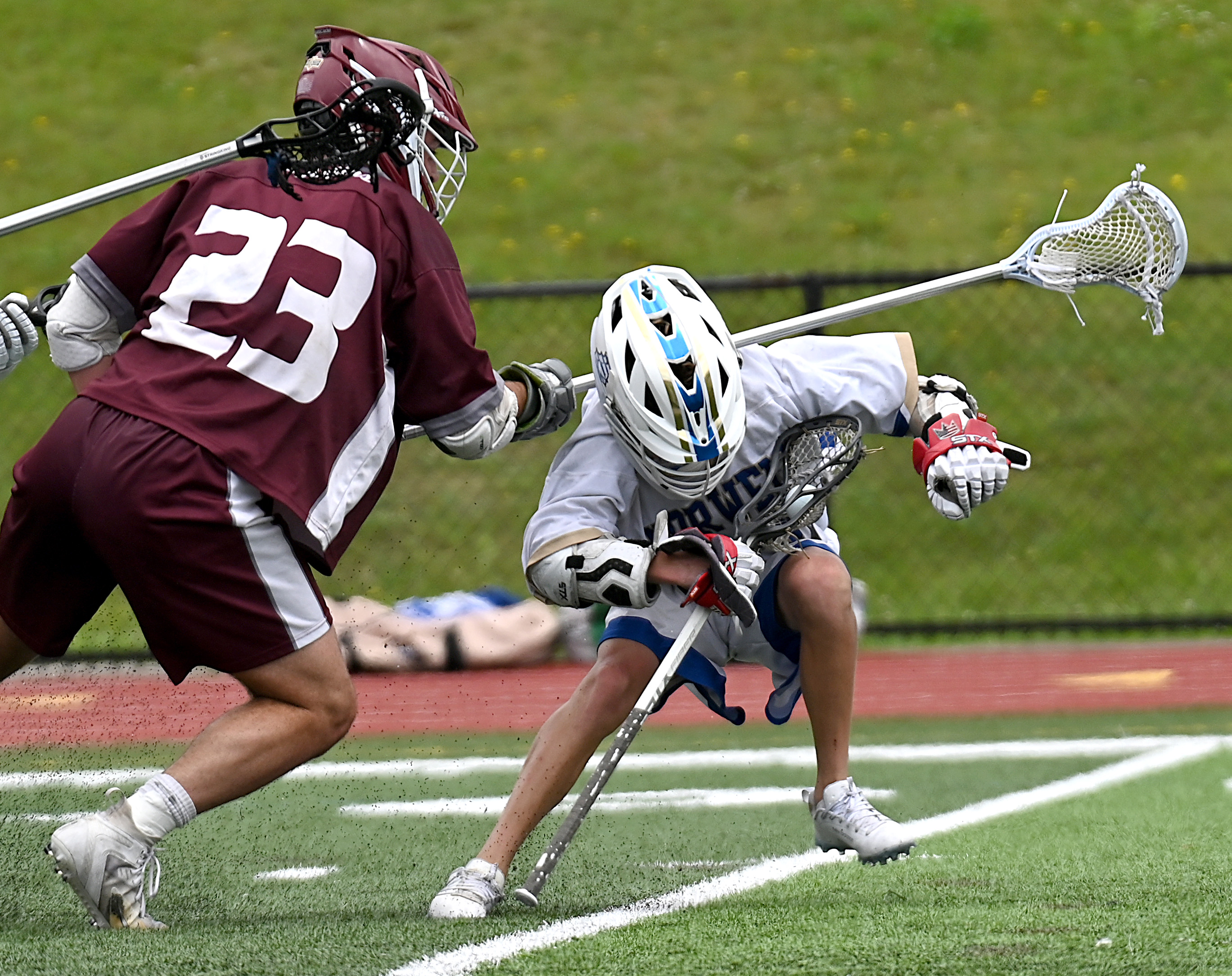 BOYS LACROSSE PLAYOFFS: Duxbury on Cloud Nine after another