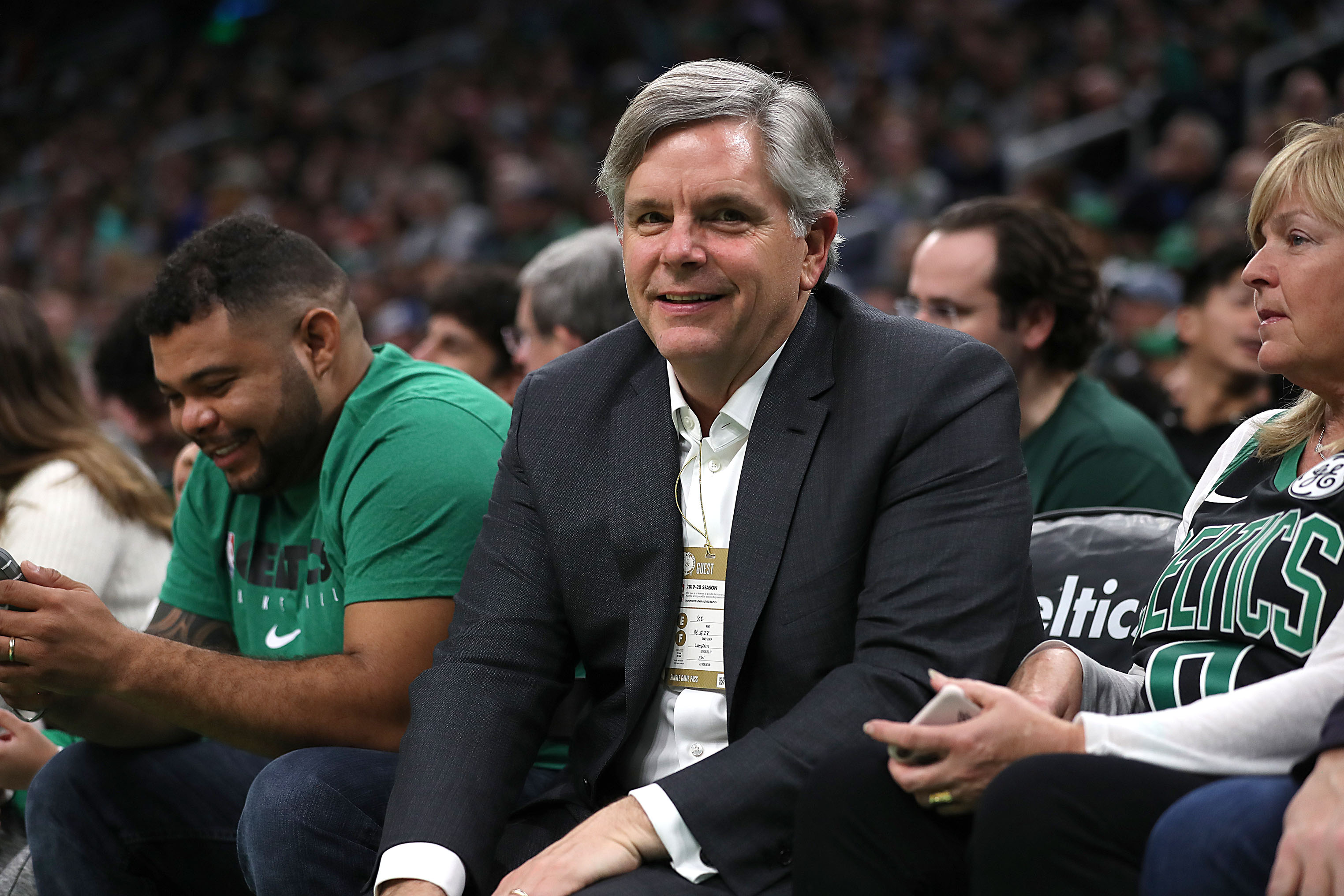 GE CEO Larry Culp attended the a Celtics game at the TD Garden last year.