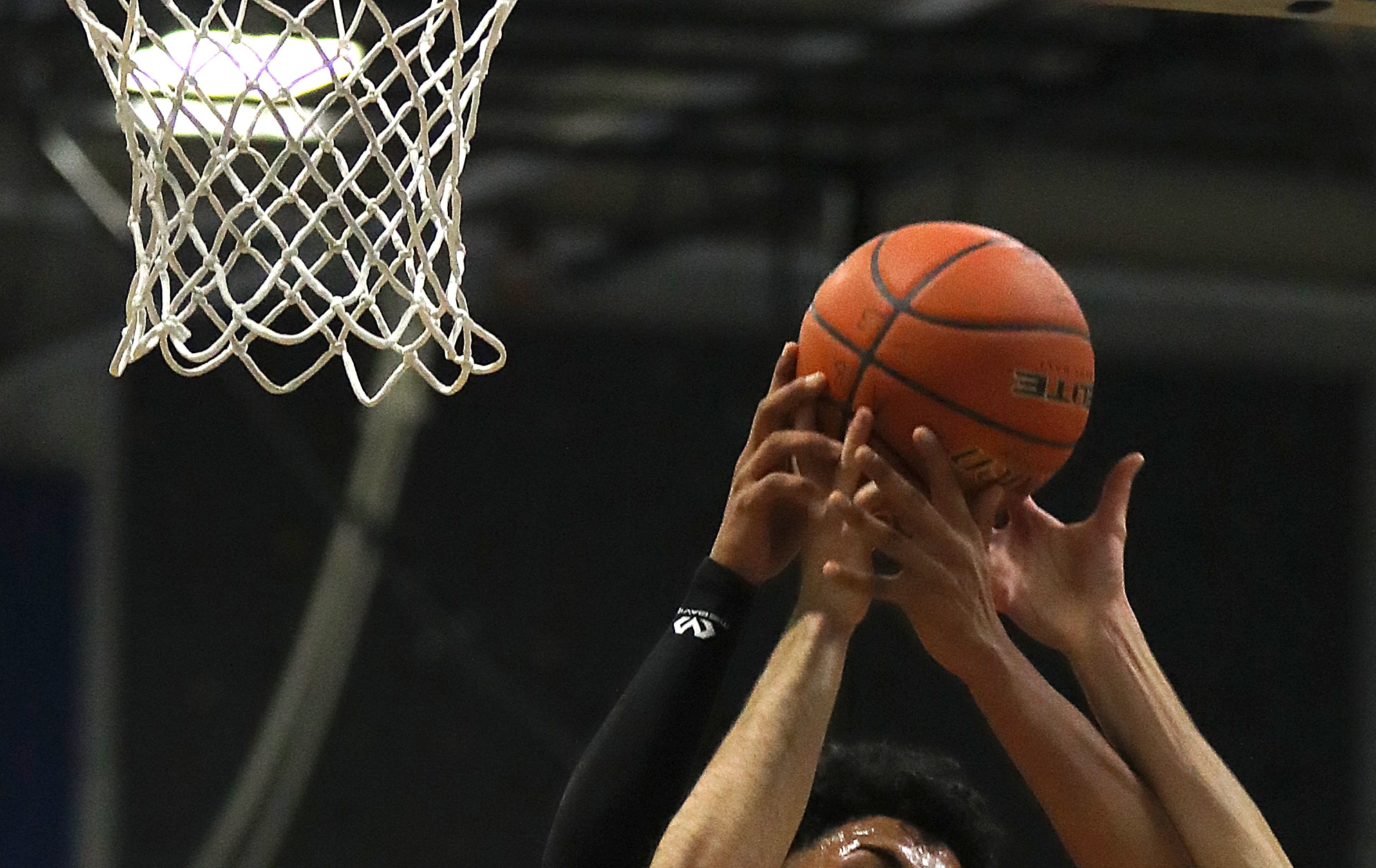 A high school basketball game in Massachusetts last year.