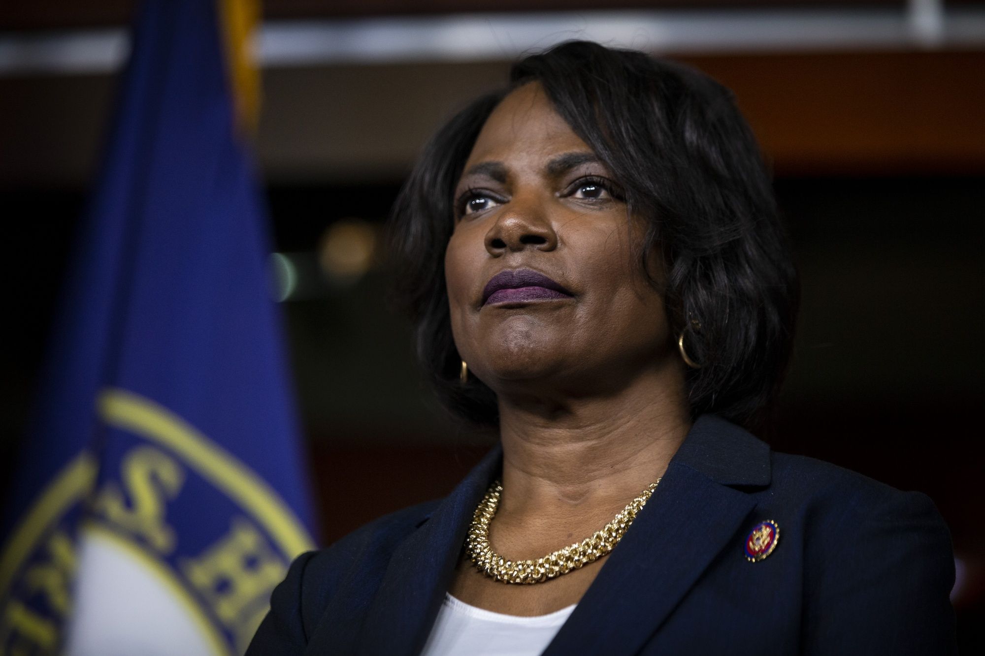 Representative Val Demings of Florida was a police chief before she was elected to Congress and served as one of the impeachment managers of President Trump.